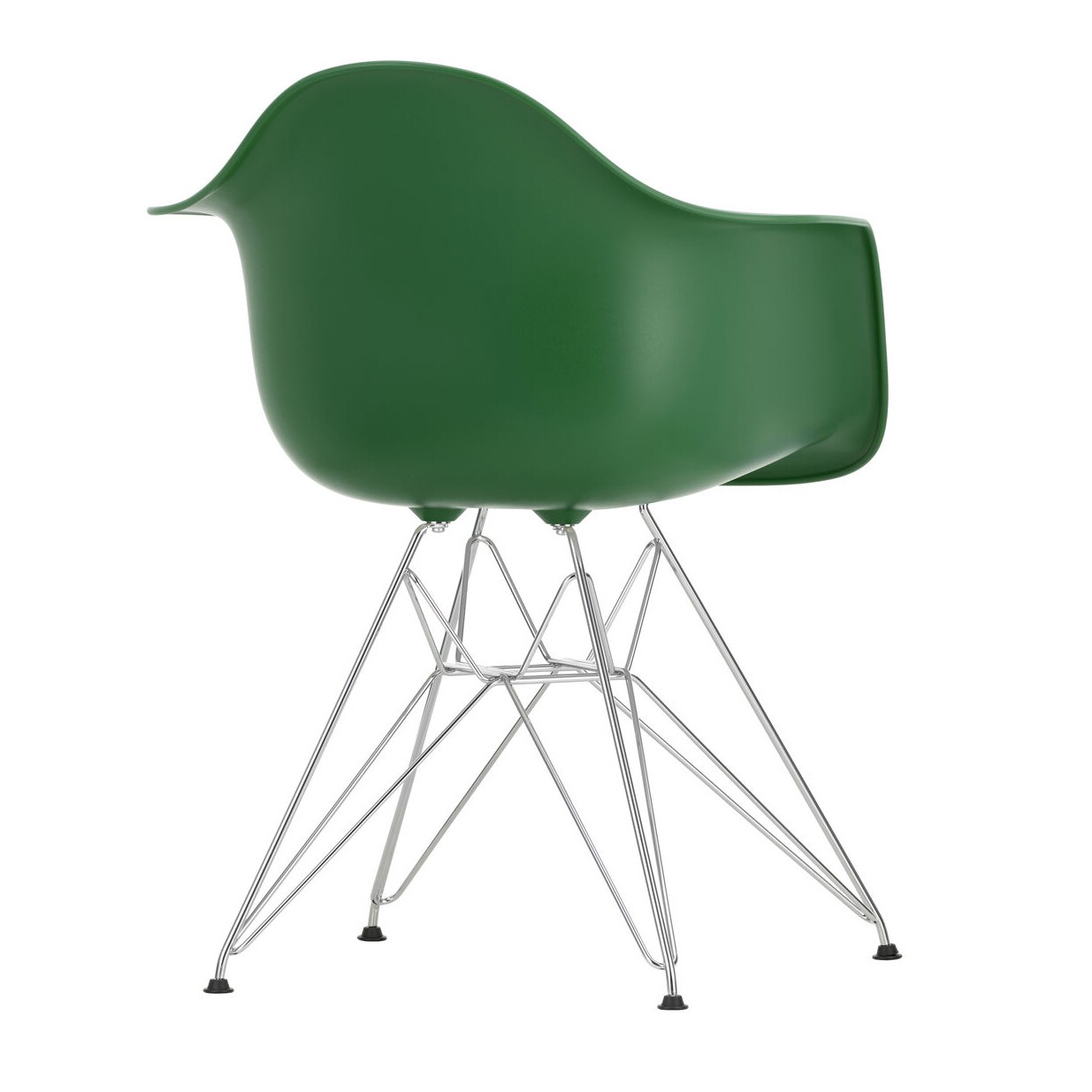 Eames Plastic Armchair DAR RE Chromed Base