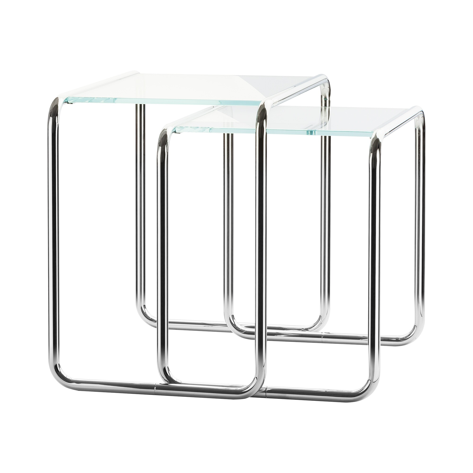 B 9 Side Table Set of 2 Glas