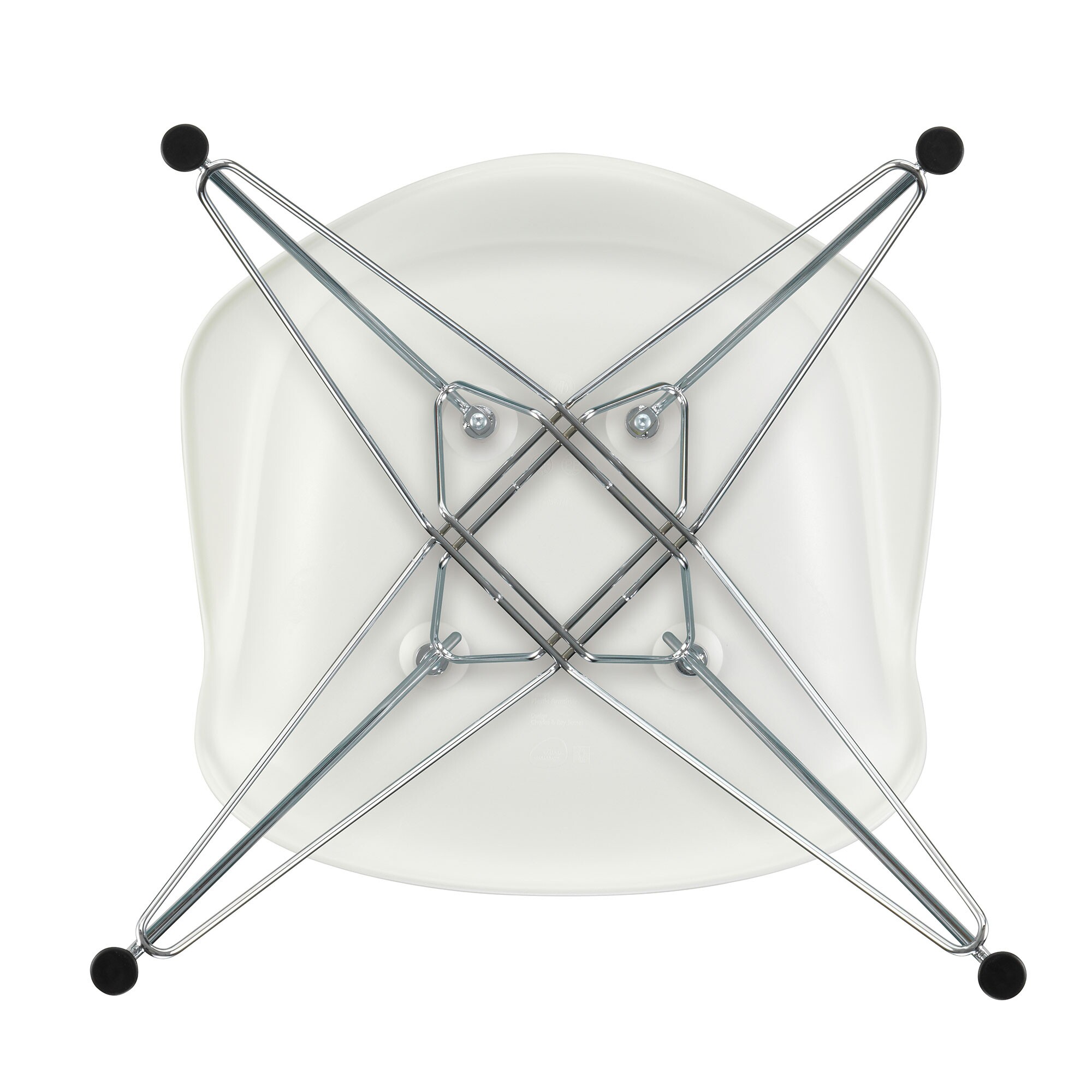 Eames Plastic Armchair DAR Chromed Base