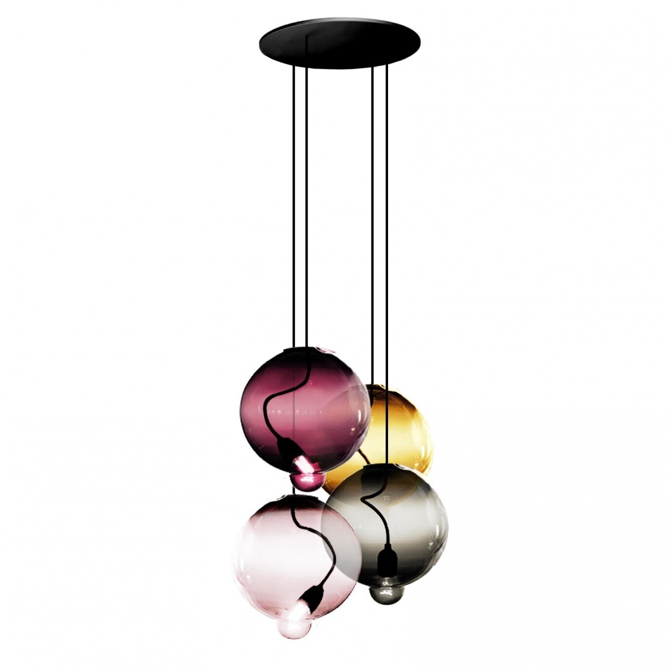 Meltdown Grape of 4 Suspension Lamp
