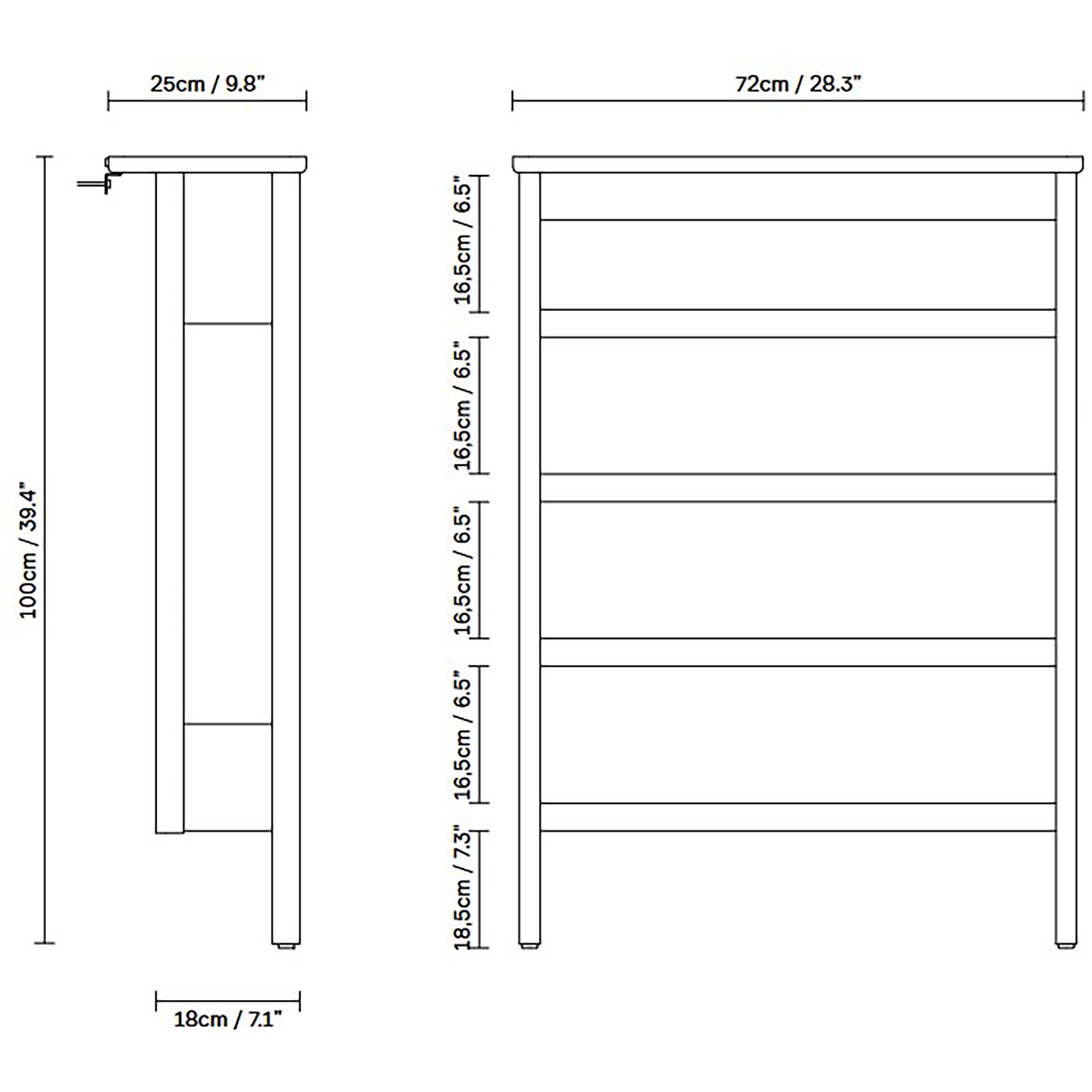 A Line Shoe Rack 72cm