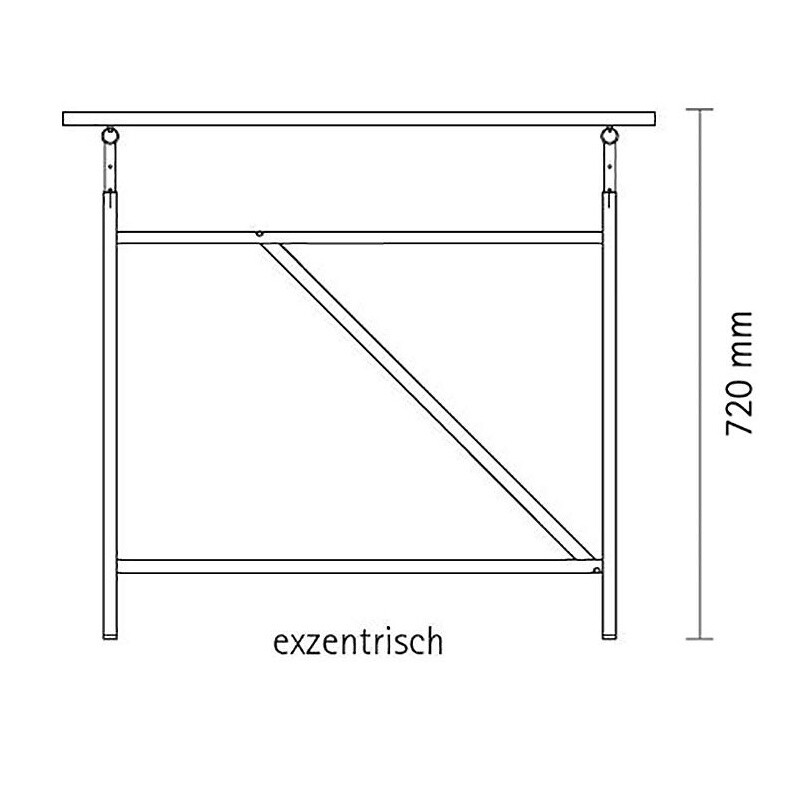 Eiermann 1 Table 200x90cm Frame Eccentric 110x66x78cm