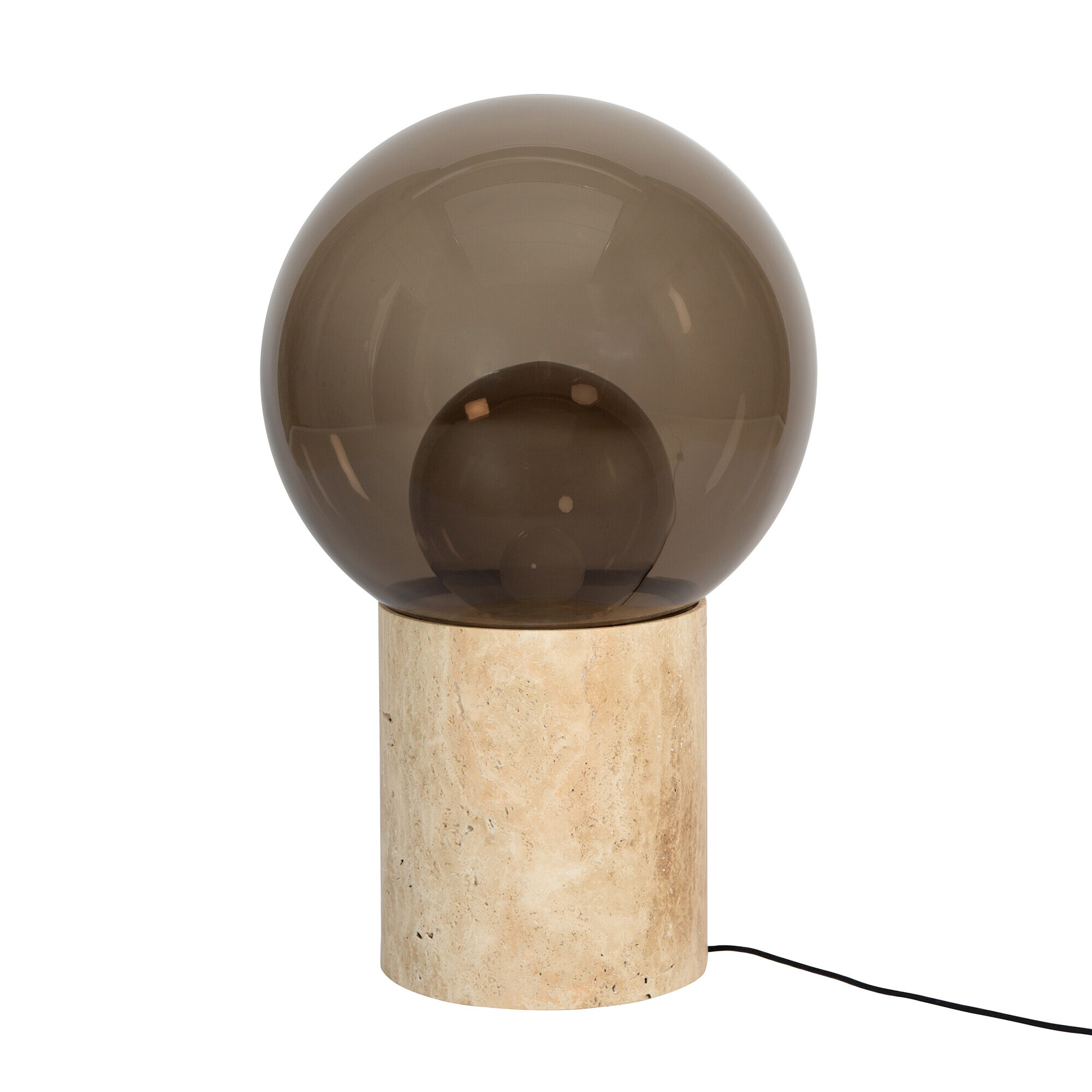 Boule High Floor Lamp Pedestal Travertin