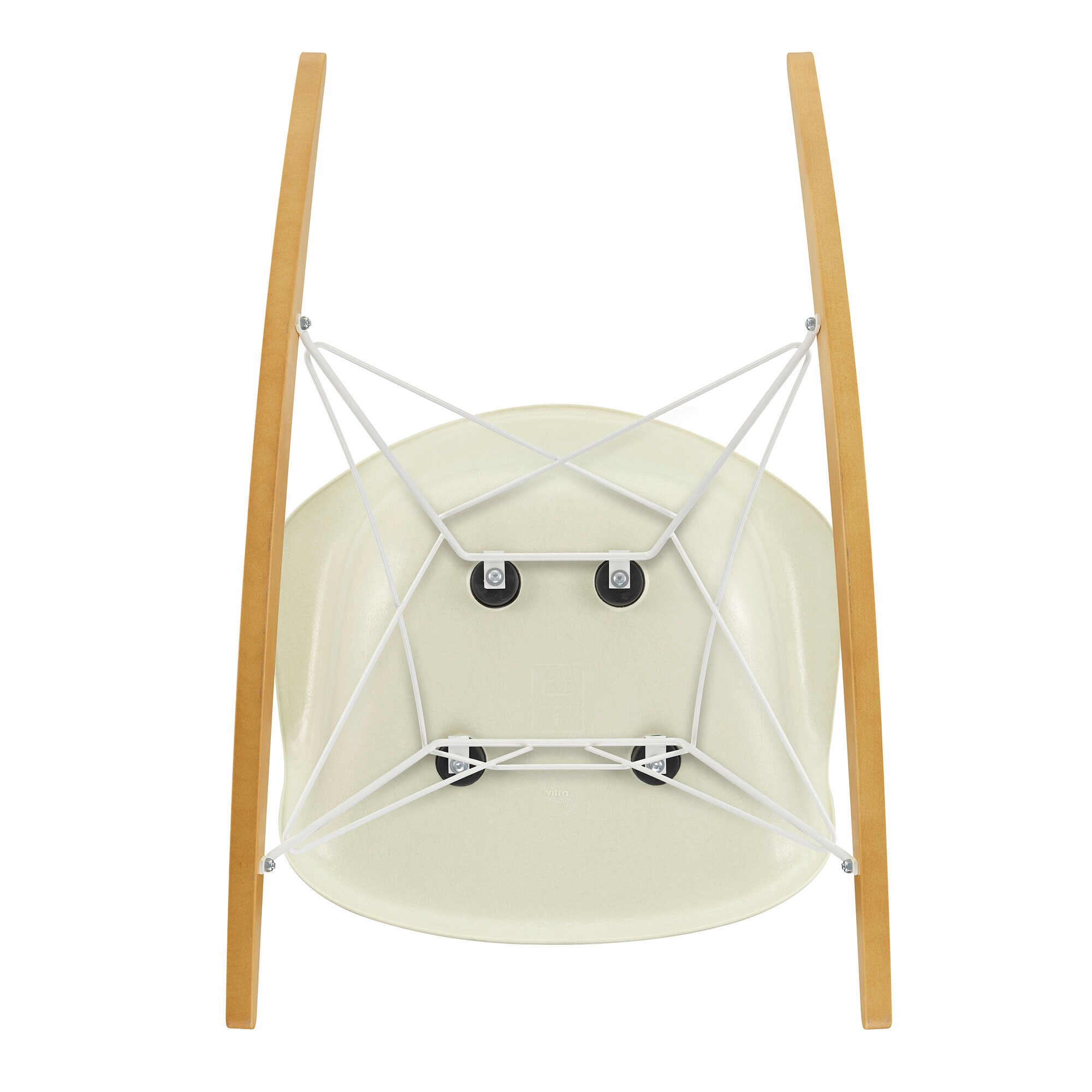 Eames Fiberglass Armchair RAR Rocking Chair White Base
