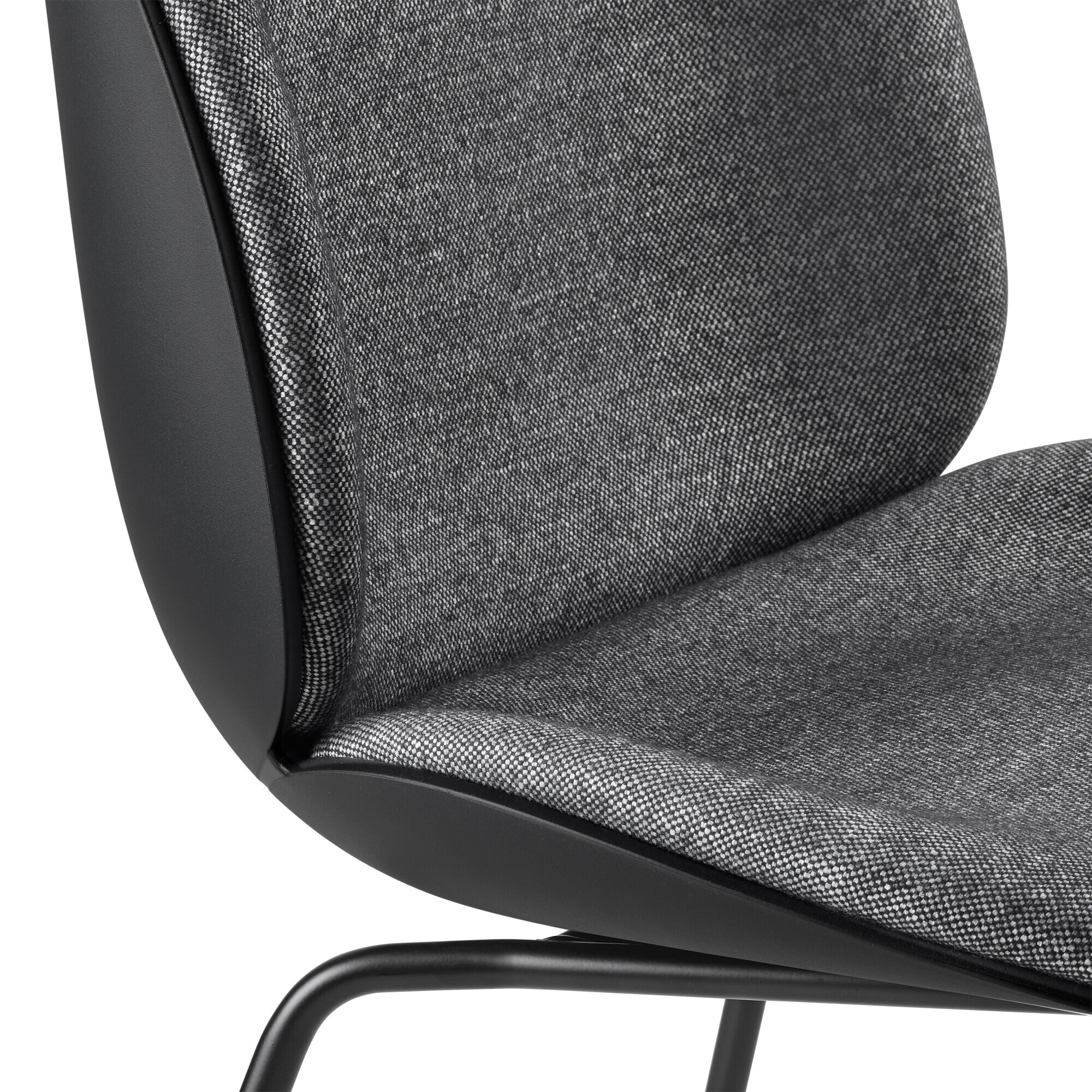 Beetle Dining Chair Front Upholstered Base Conic