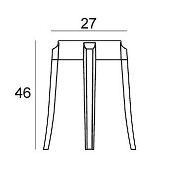 Charles Ghost Stool 46cm