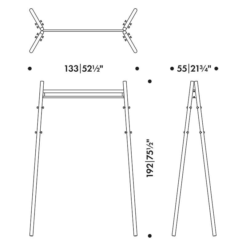 Kiila Coat Stand 133x192x55cm