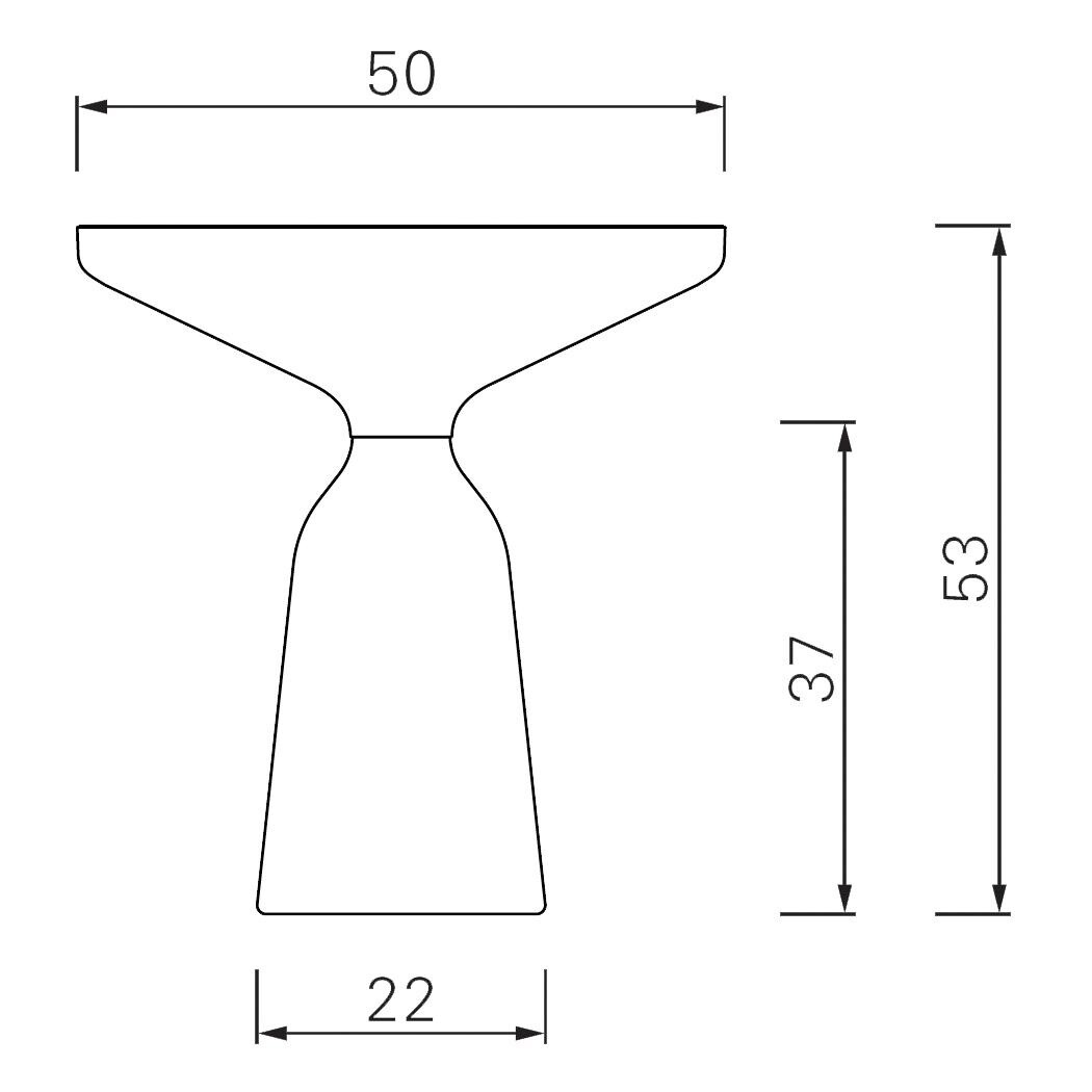 Bell Side Table Brass