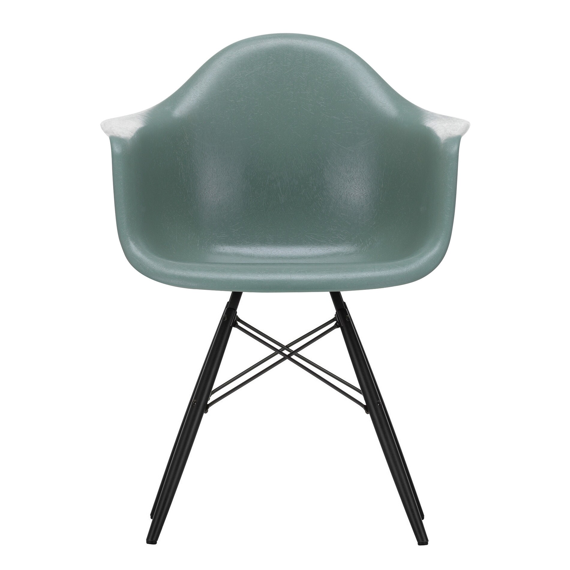 Eames Fiberglass Armchair DAW Black Maple Base