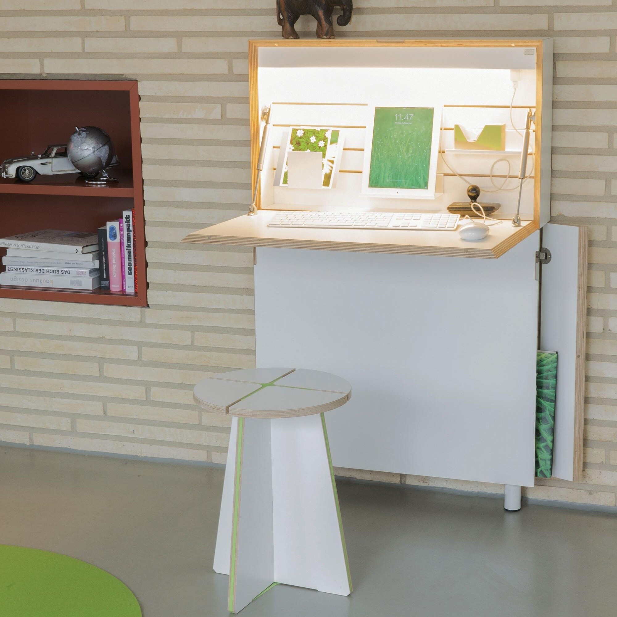 Flatmate Wall Secretary with Birch Edge