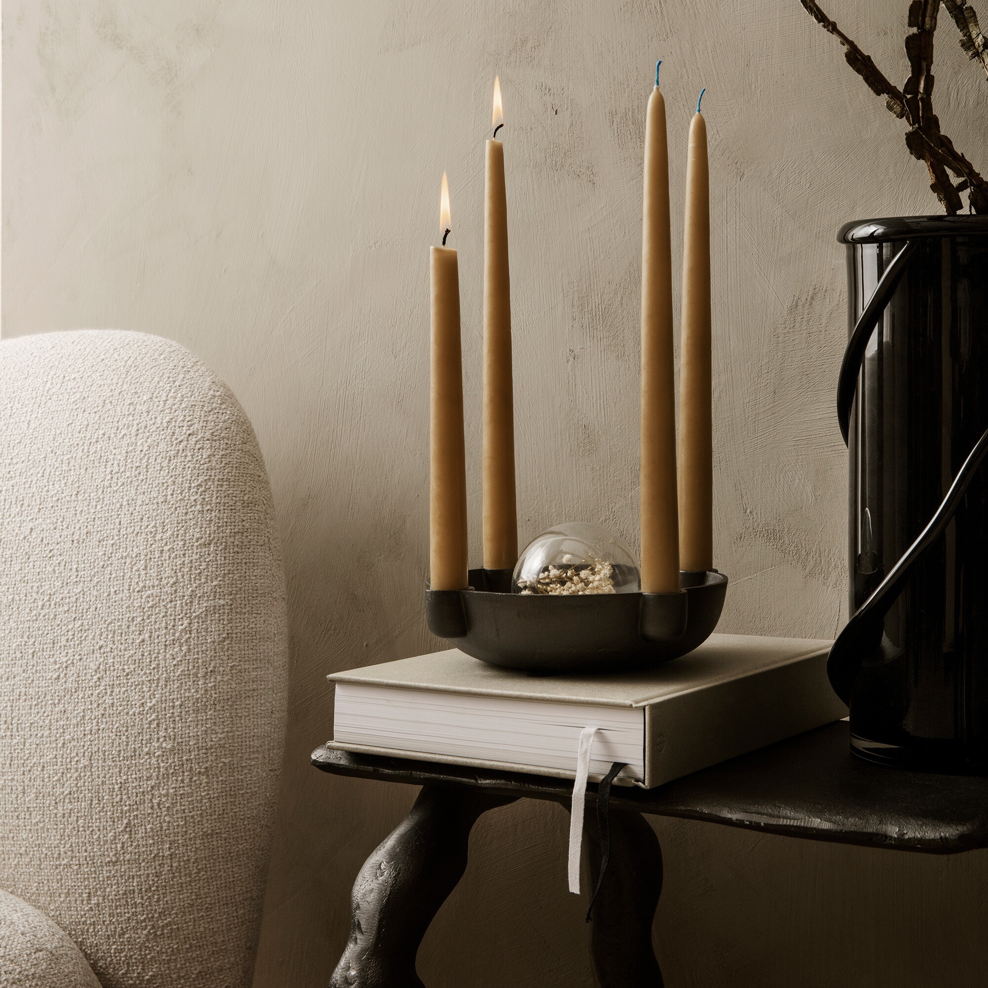 Bowl Candle Holder Aluminum M