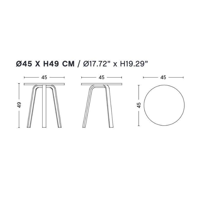 Bella Coffee Table ØxH 45x49cm