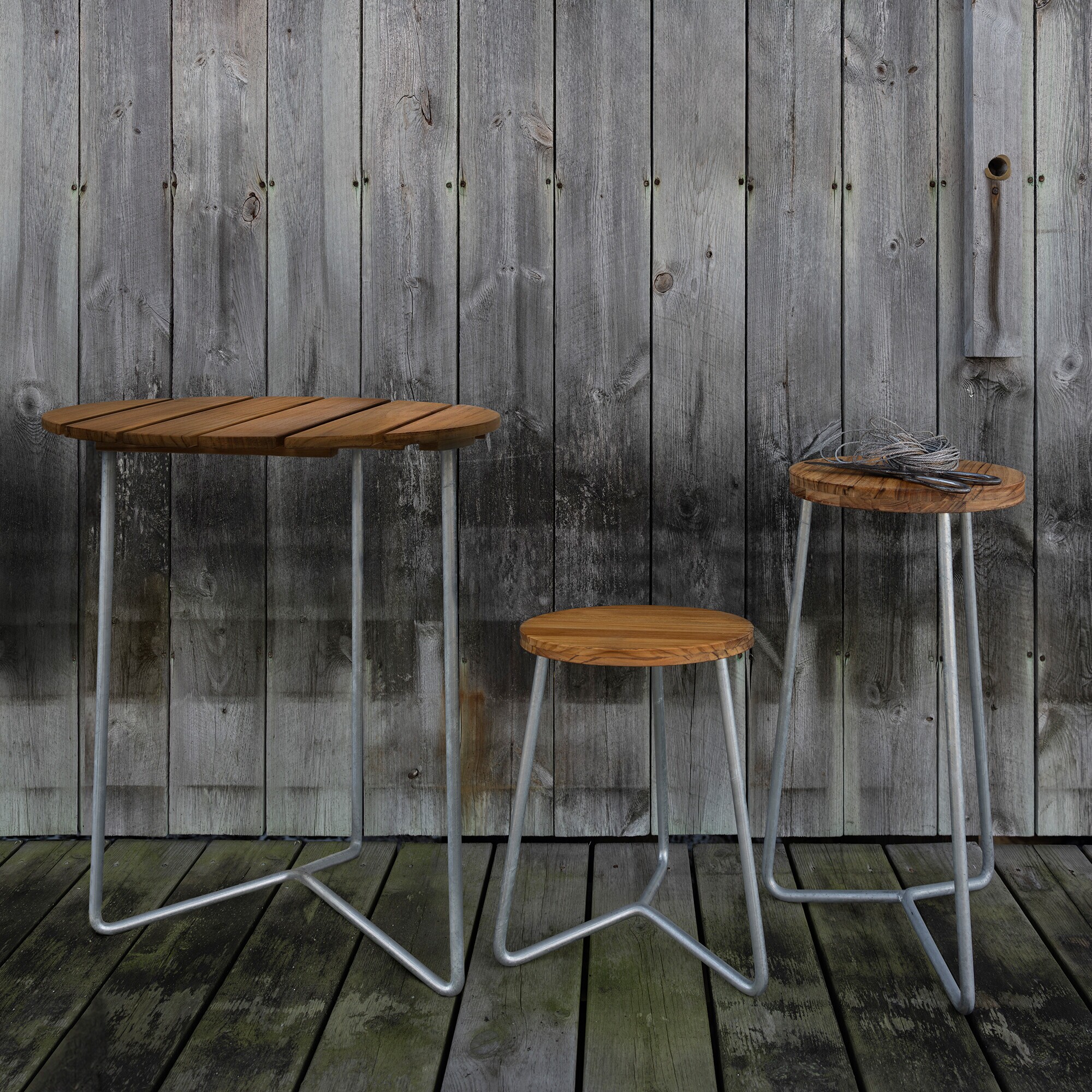 6B 60 Garden Dining Table HxØ: 72x60cm teak