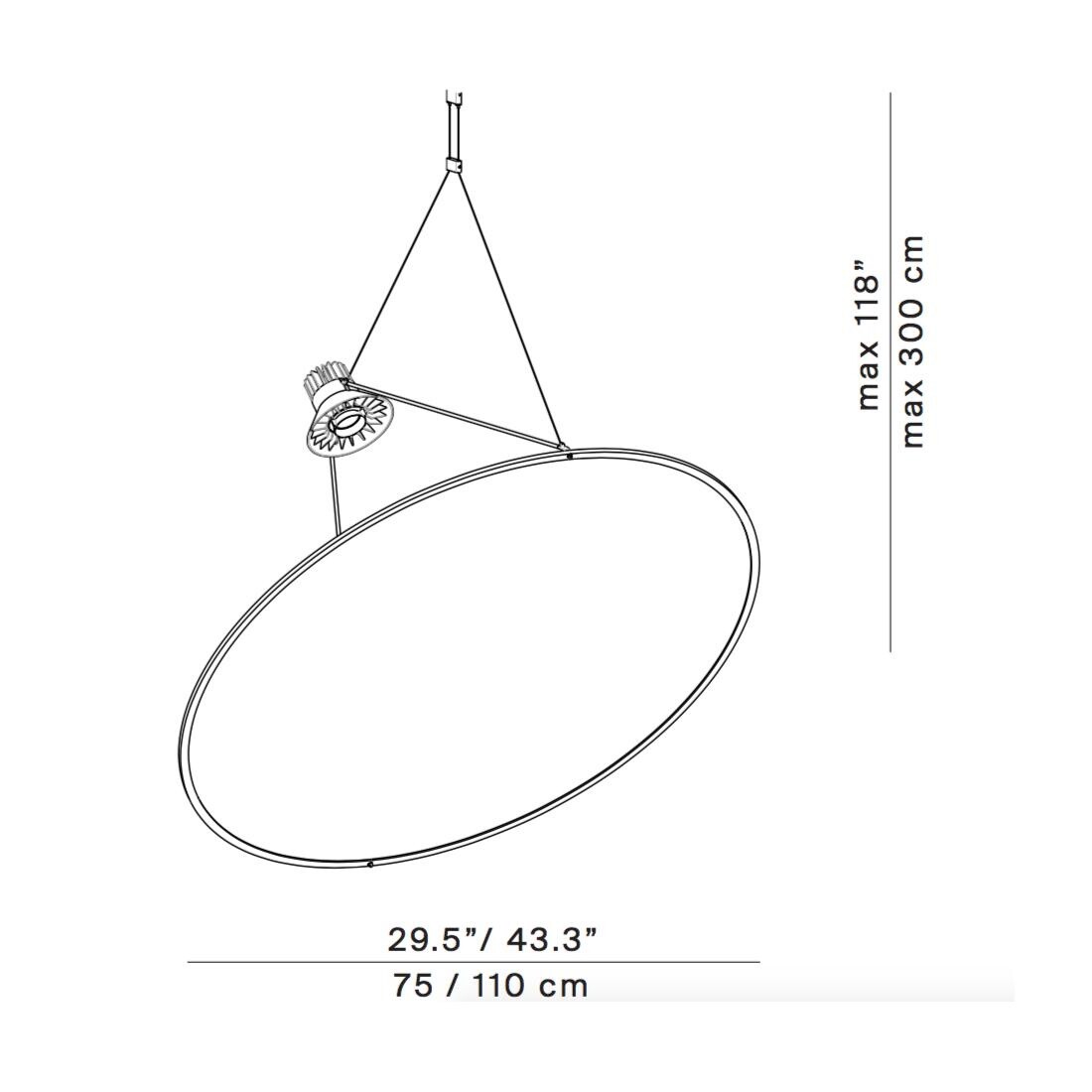 Amisol D91 LED Suspension Lamp Ø 110cm