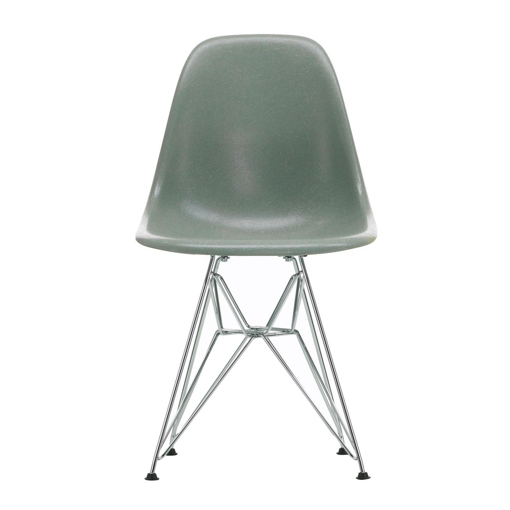 Eames Fiberglass Side Chair DSR Chromed Base