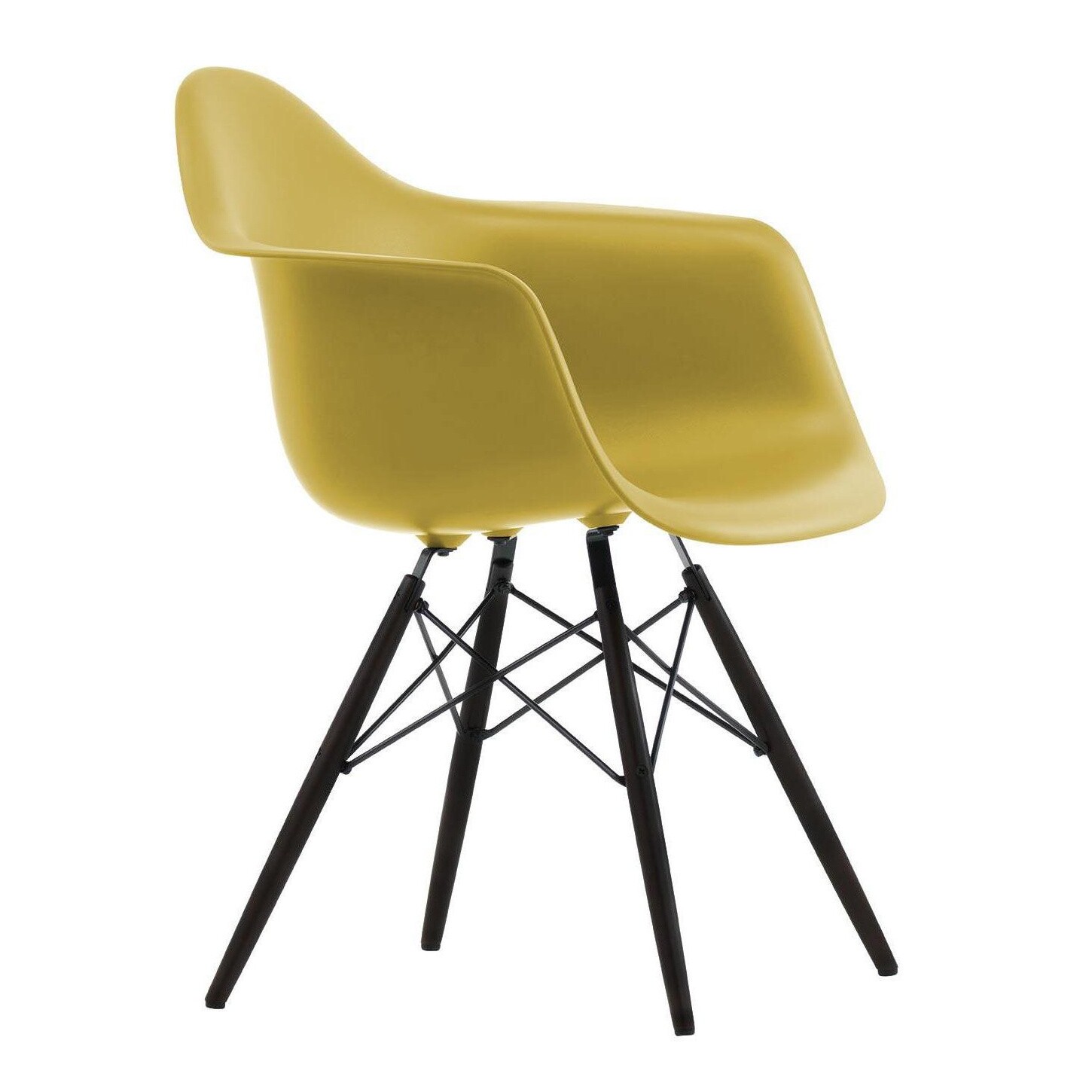 Eames Plastic Armchair DAW RE Black Maple Base