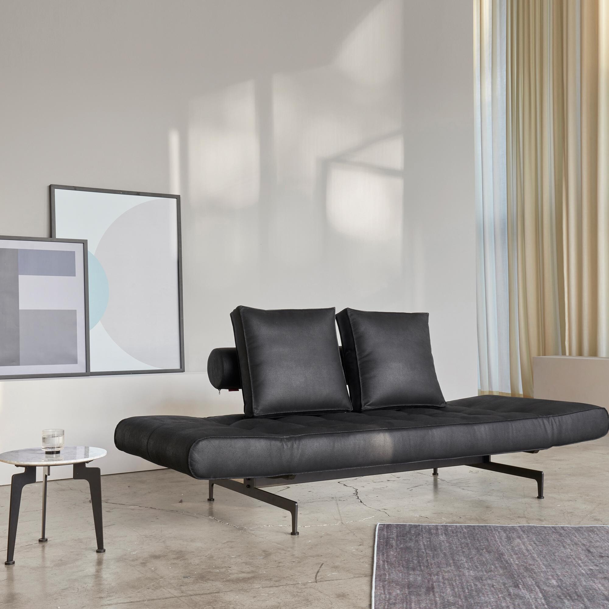 Ghia Laser Sofa Bed Fabric with leather 210x93cm