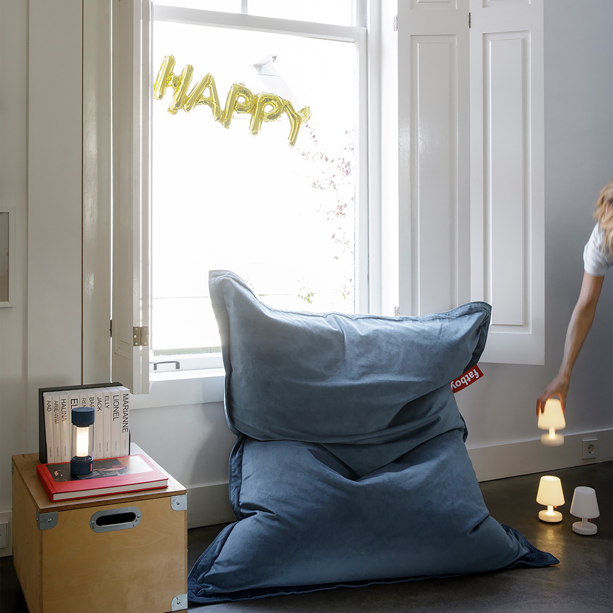 Original Slim Velvet Beanbag