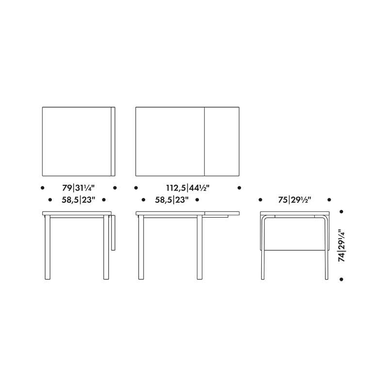 Aalto DL81C Folding Dining Table