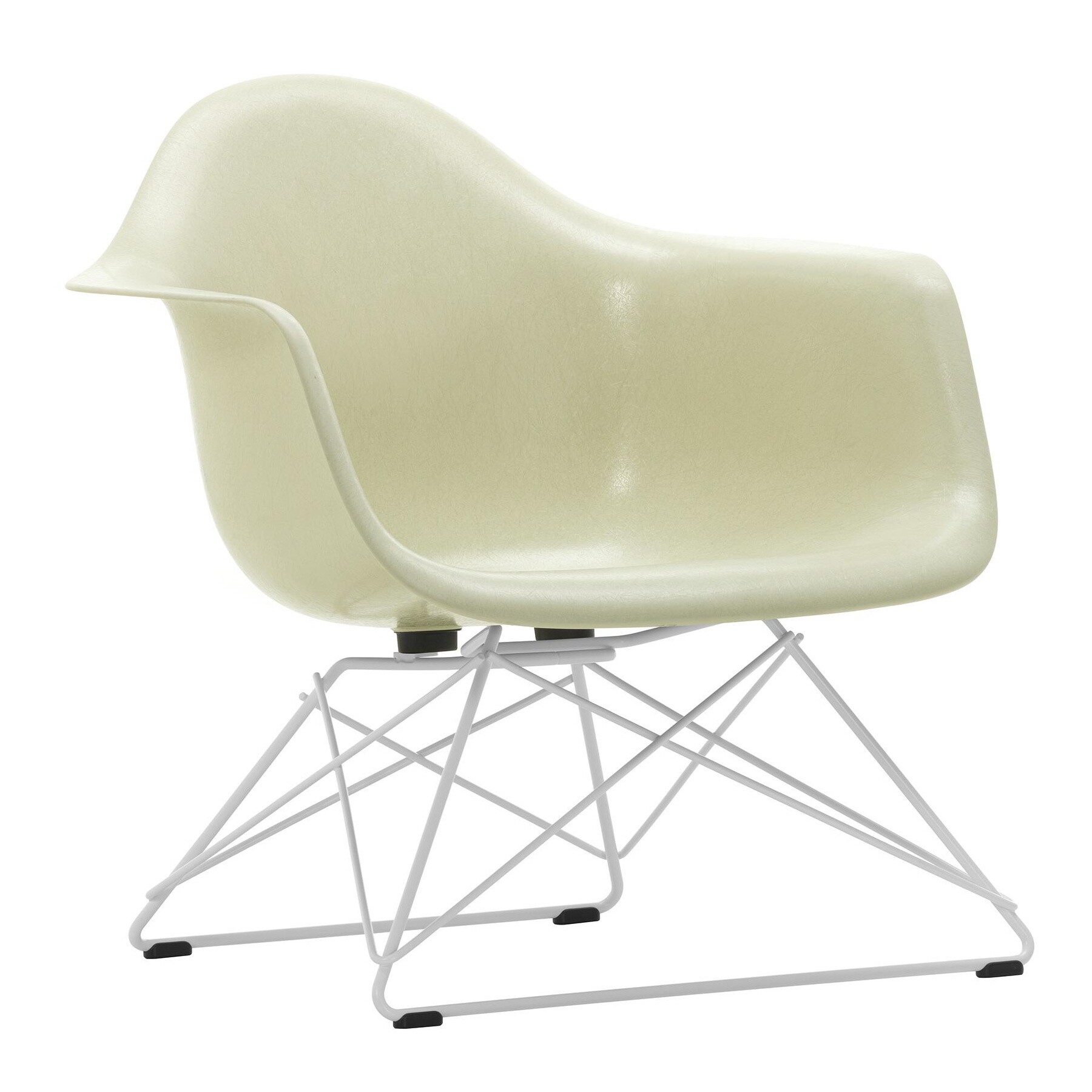Eames Fiberglass Armchair LAR White Base