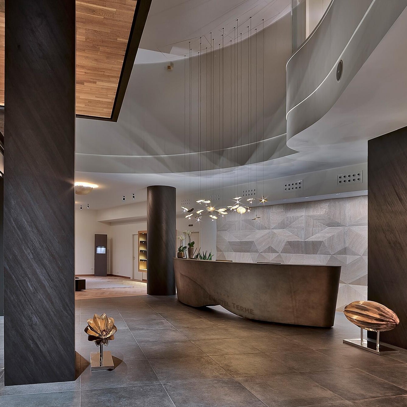 Gold Moon Chandelier LED Suspension Lamp