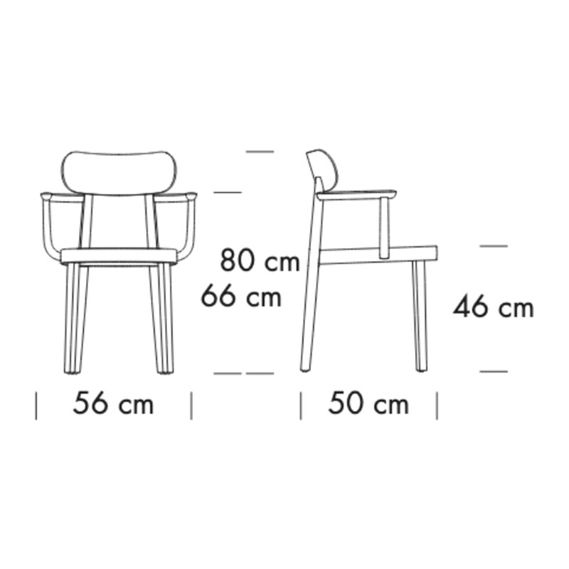 118 MF Armchair with Moulded Seat
