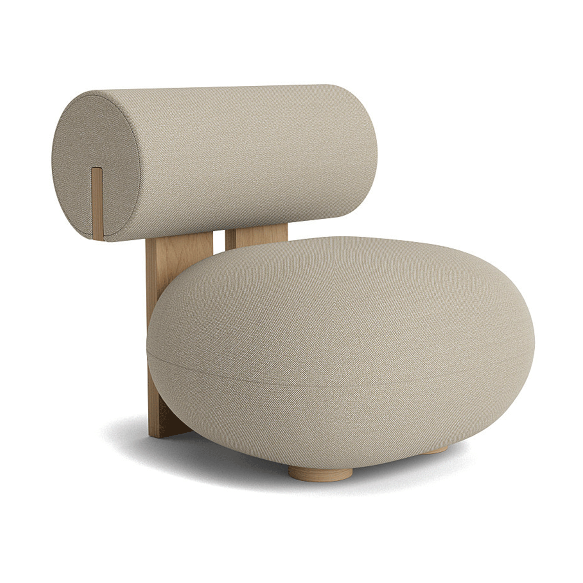 Hippo Lounge Chair Frame Natural Oak