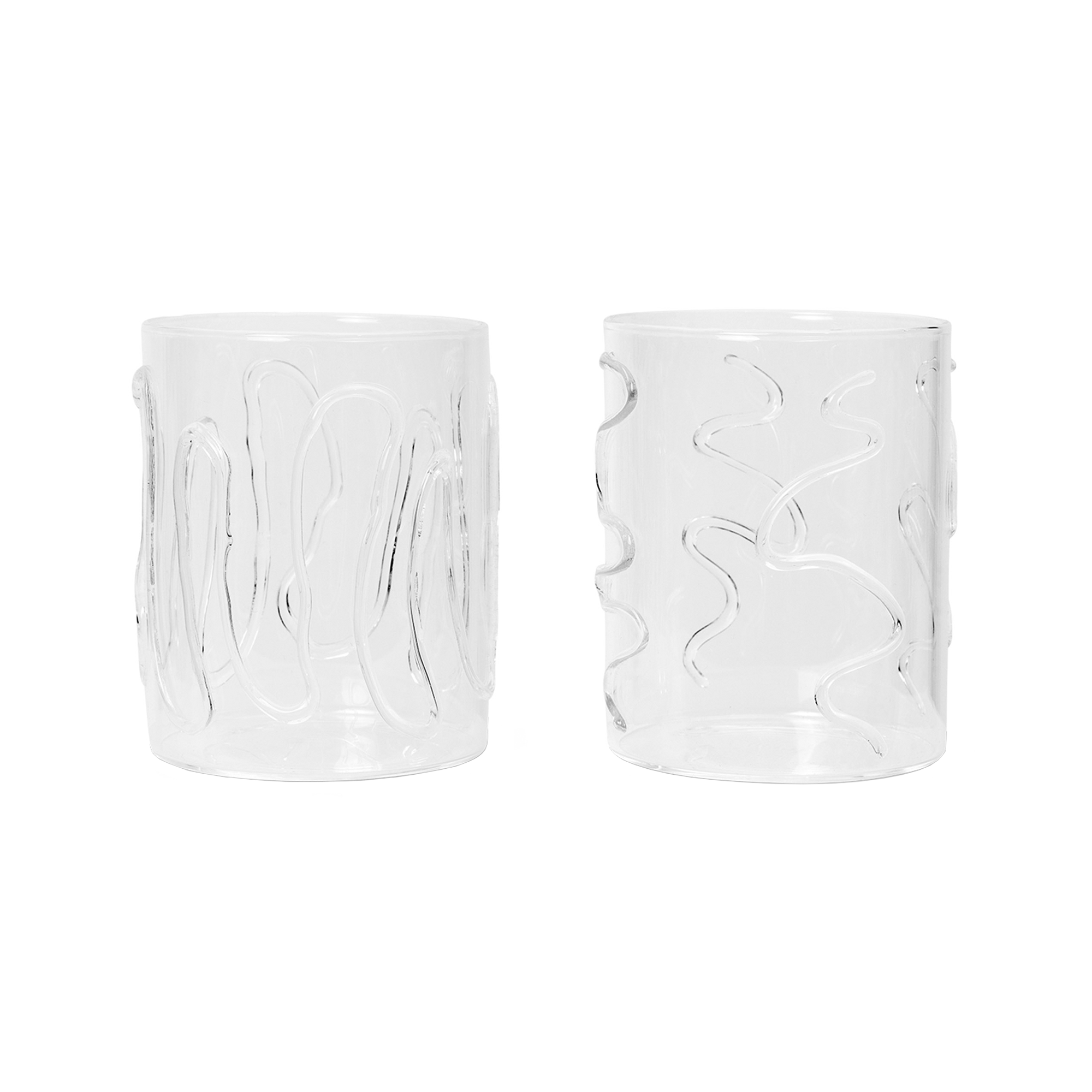 Doodle Glass Tall Set of 2