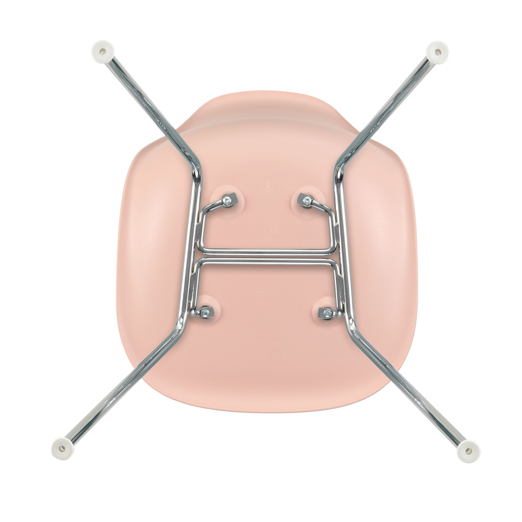 Eames Plastic Side Chair DSX RE Chromed Base