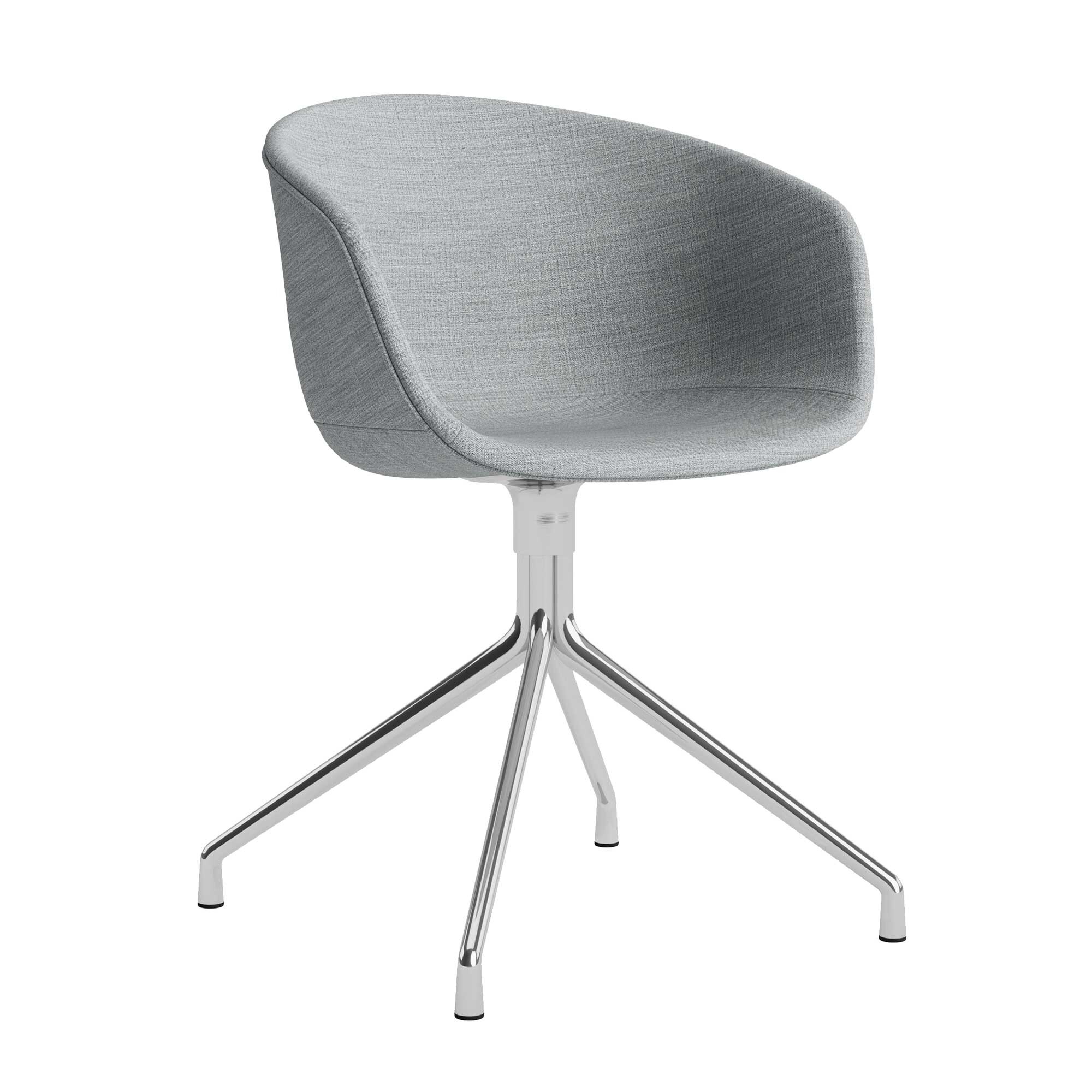 About a Chair 21 Swivel Chair Upholstered Polished Base