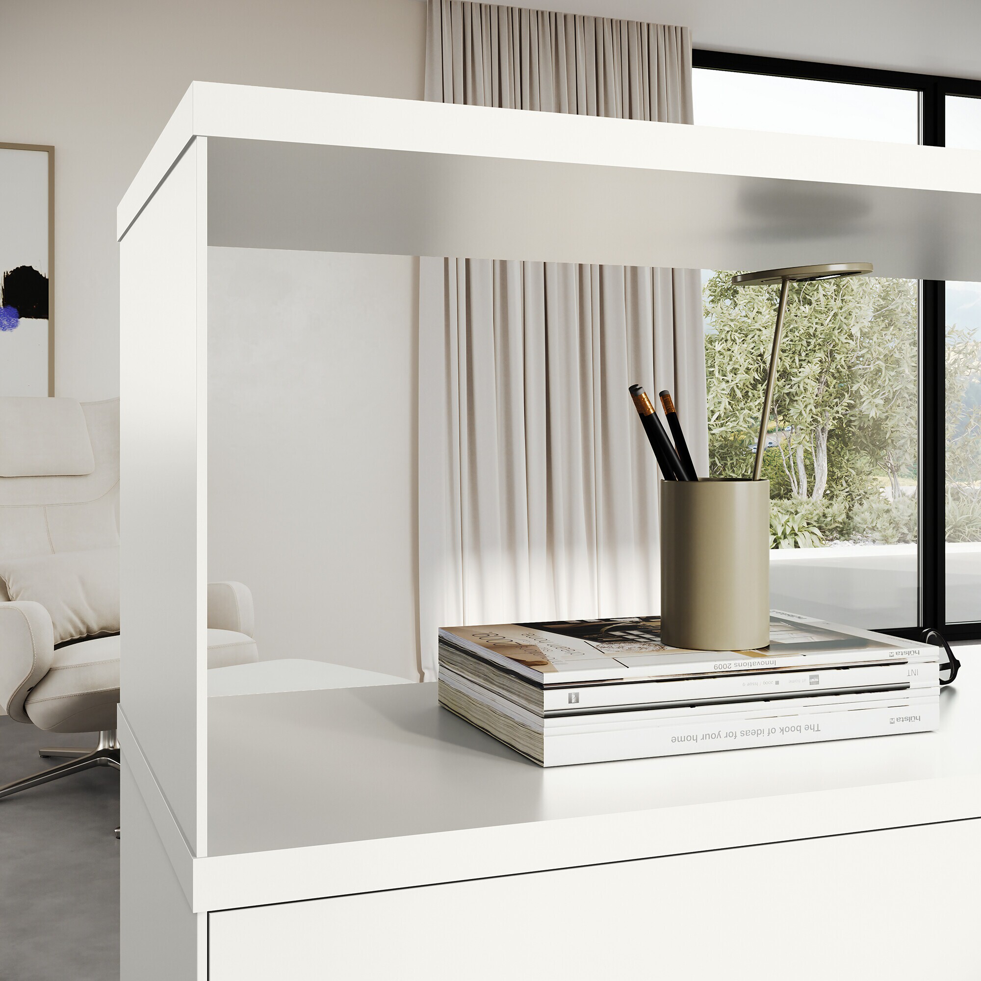 Flow Q Sideboard/Free-Standing Shelf with 3 Flap Doors 160x124x40cm