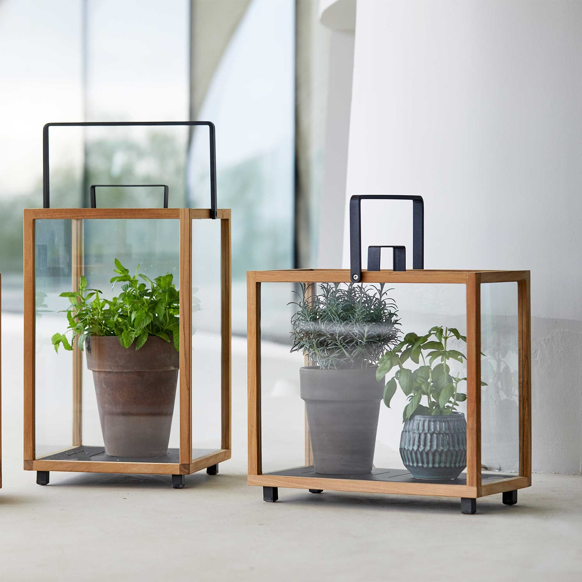 Lighthouse Lantern Teak Rectangular