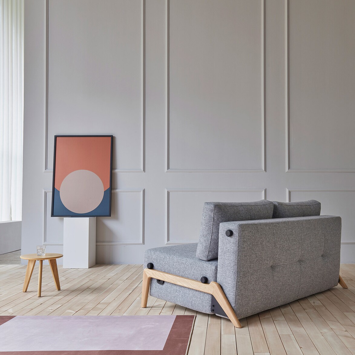 Cubed 160 Sofa Bed Oak 168x98cm