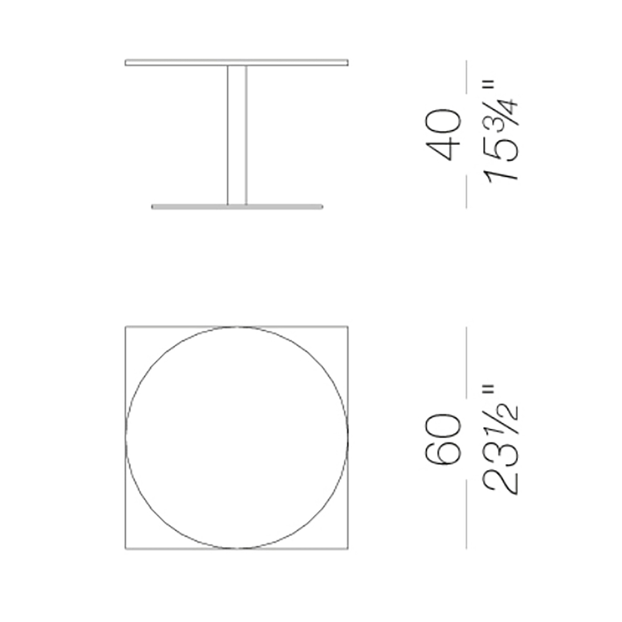 Brio Side Table Frame Black H40cm