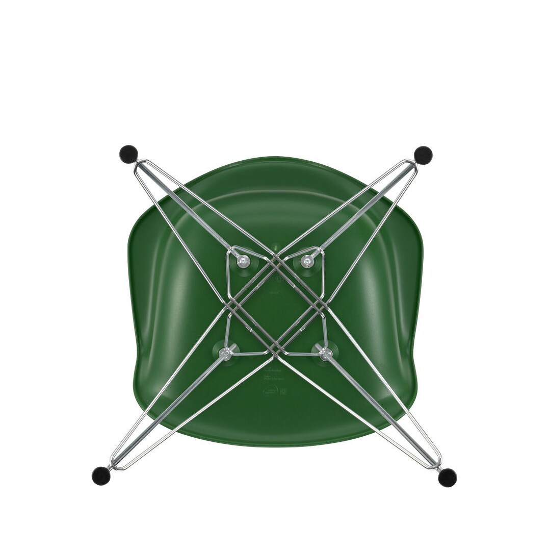 Eames Plastic Armchair DAR RE Chromed Base