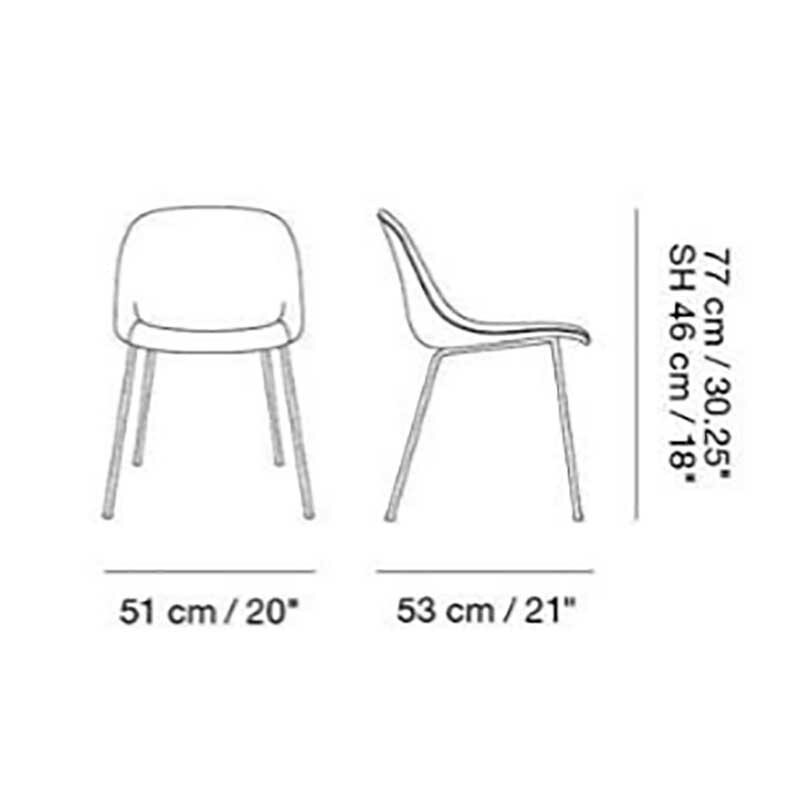 Fiber Chair Upholstered With Tube Base