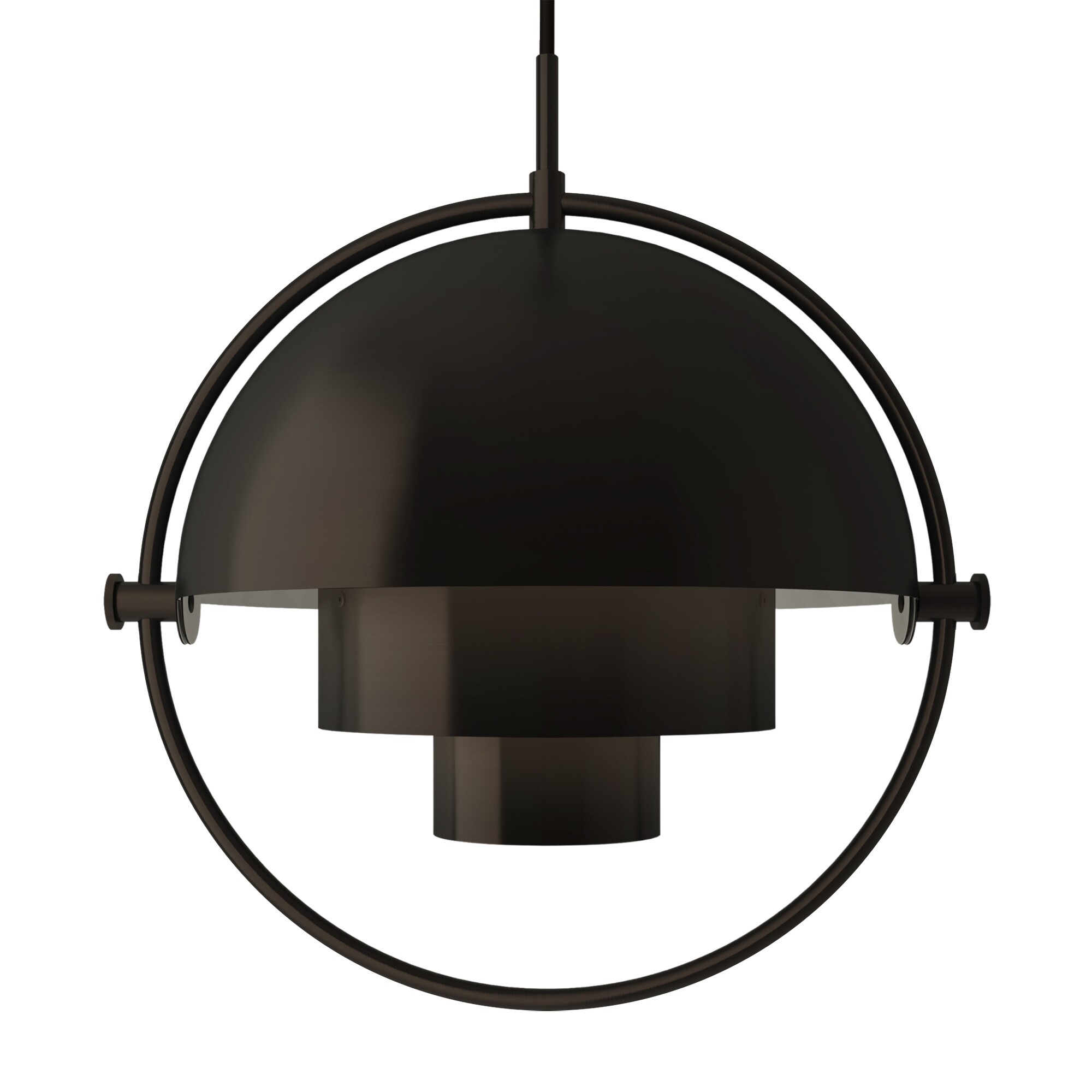 Multi-Lite Suspension Lamp Ø36cm Frame Black Brass