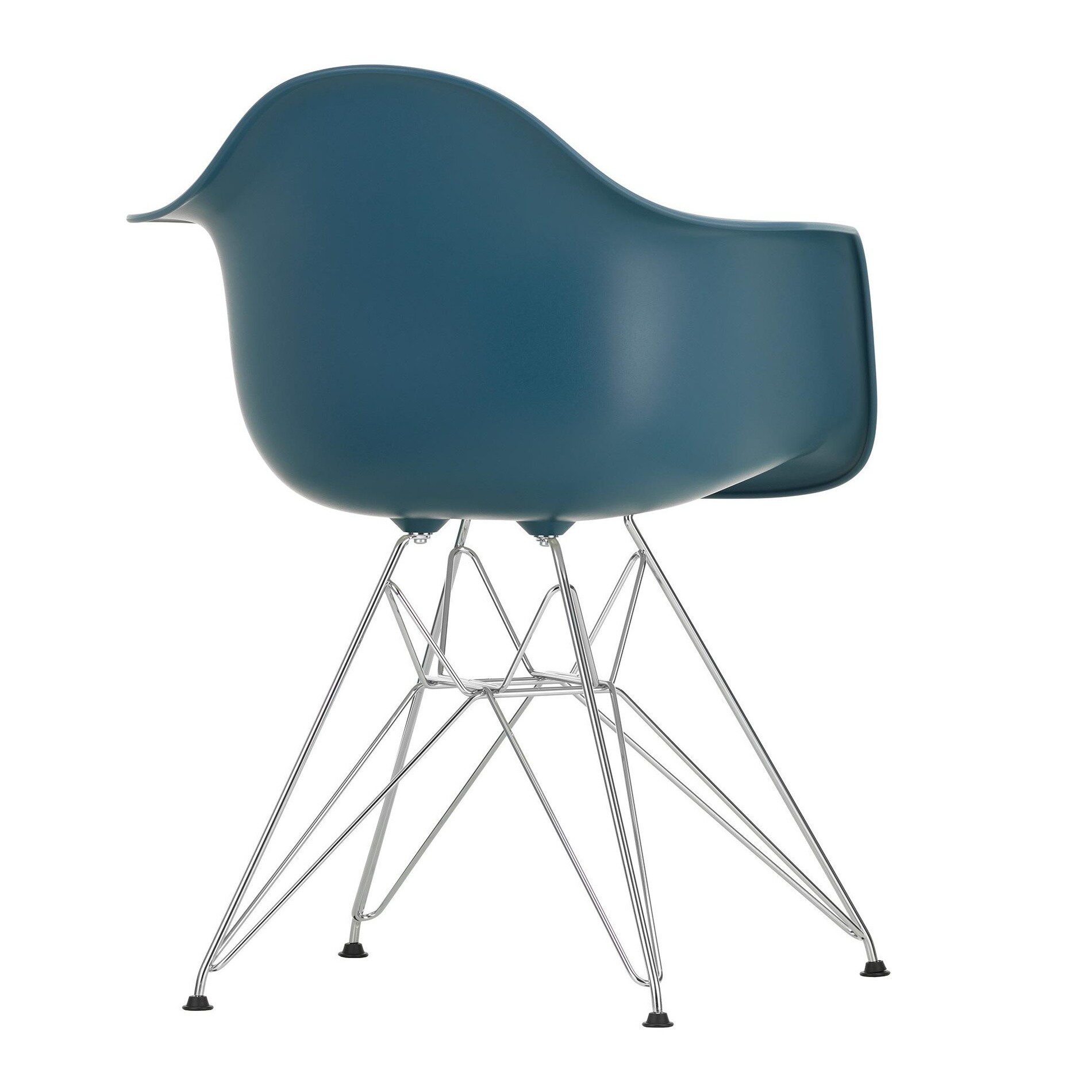 Eames Plastic Armchair DAR RE Chromed Base