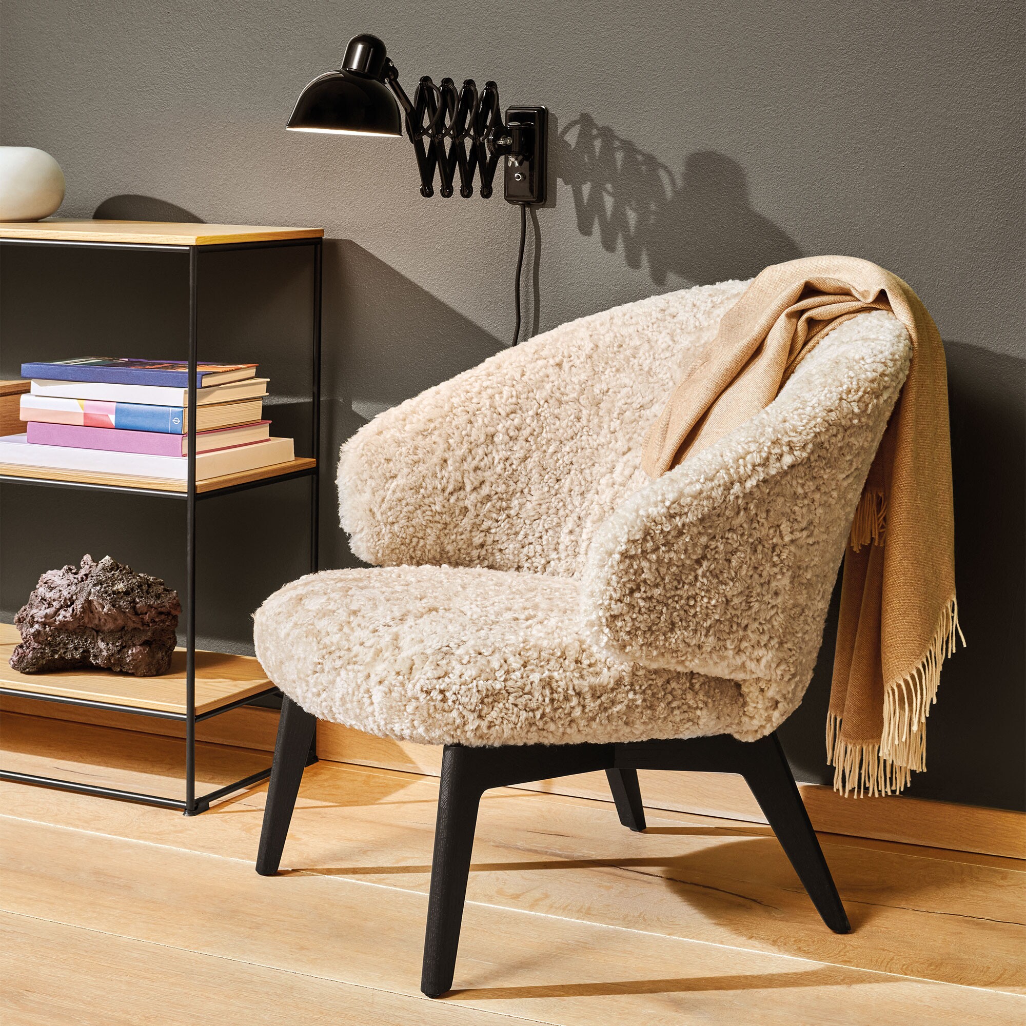 Let Armchair Black Ash Base