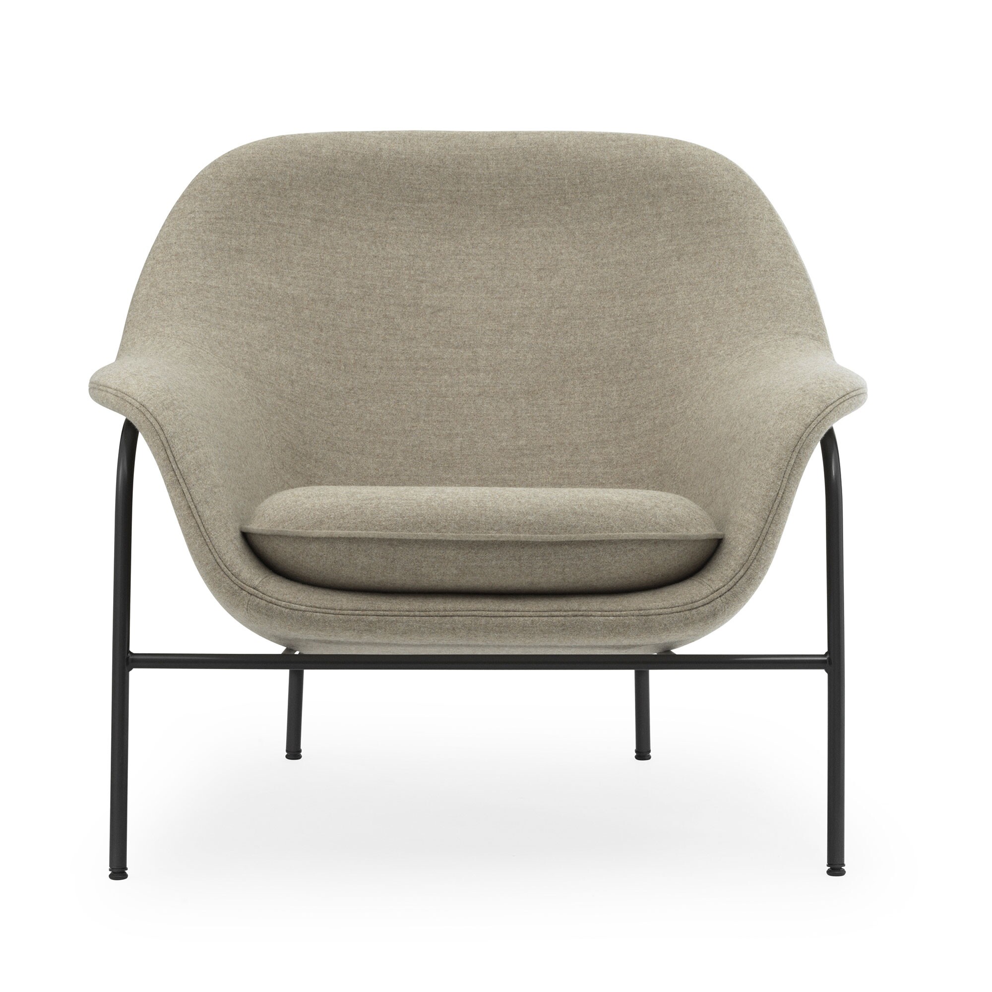 Drape Lounge Chair Low Black Base