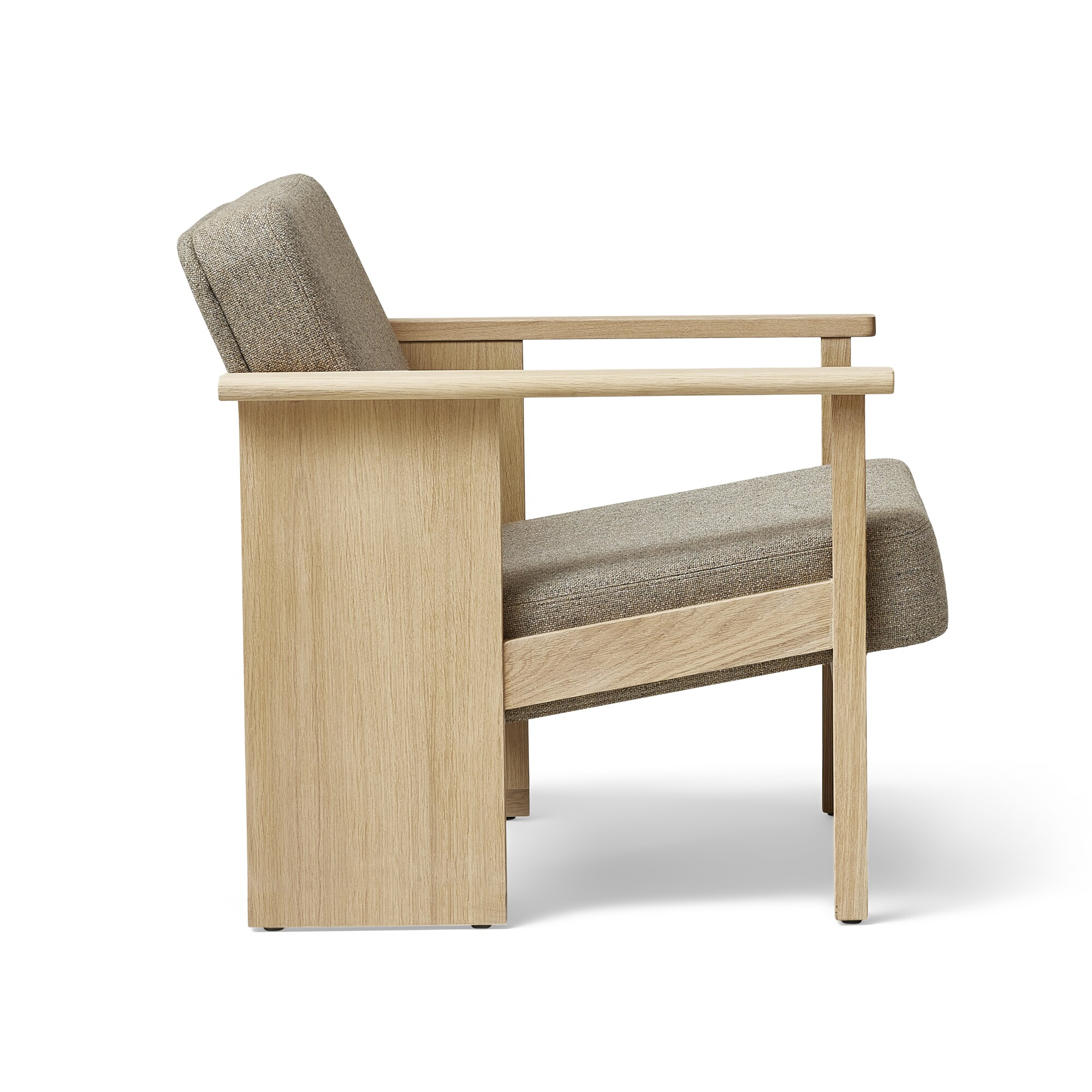 Block Lounge Chair Oak White Oiled