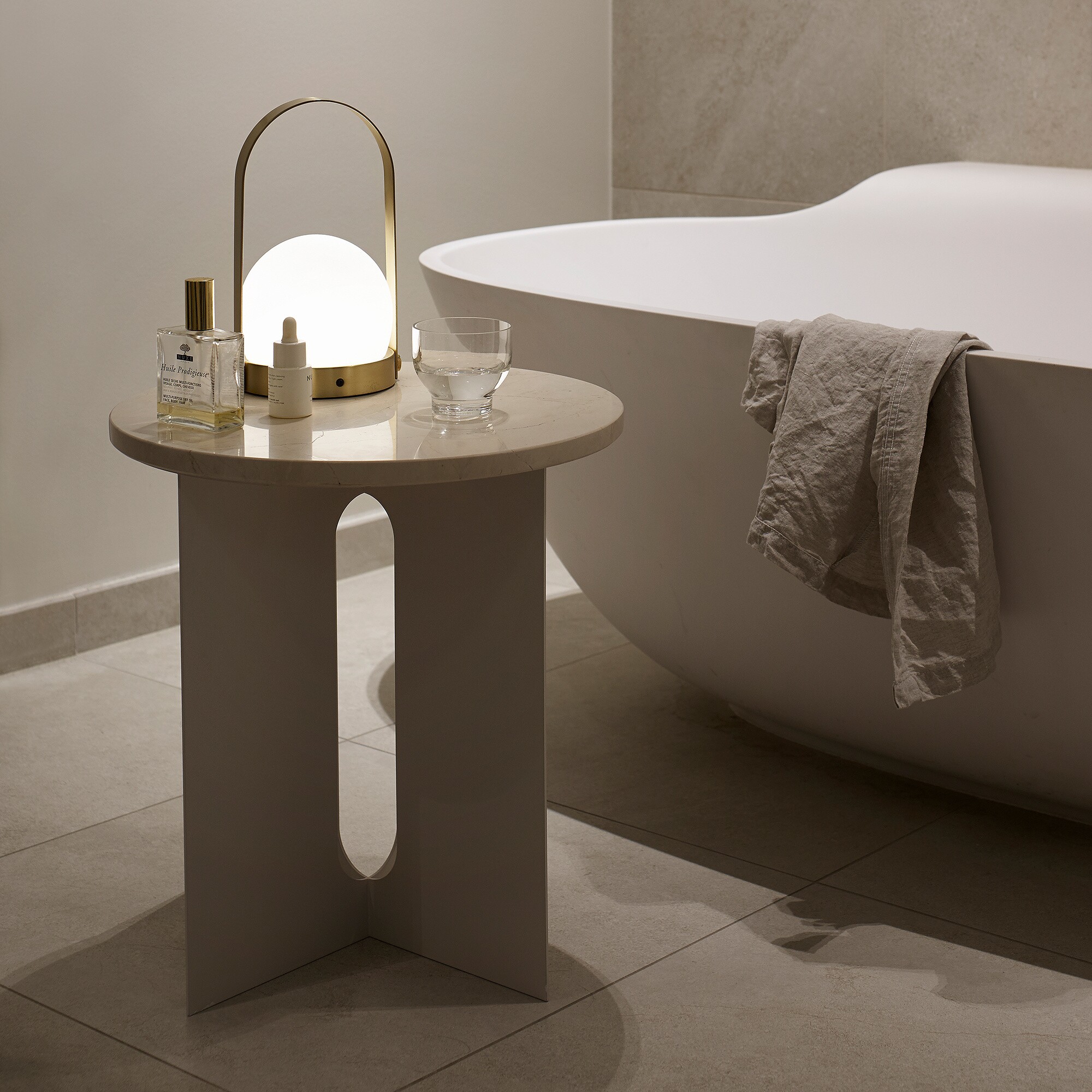 Carrie Portable LED Lamp with Battery Brass