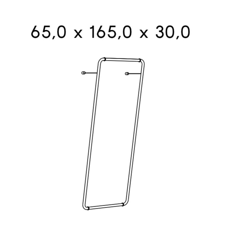 Curve Wall Wardrobe W 65cm