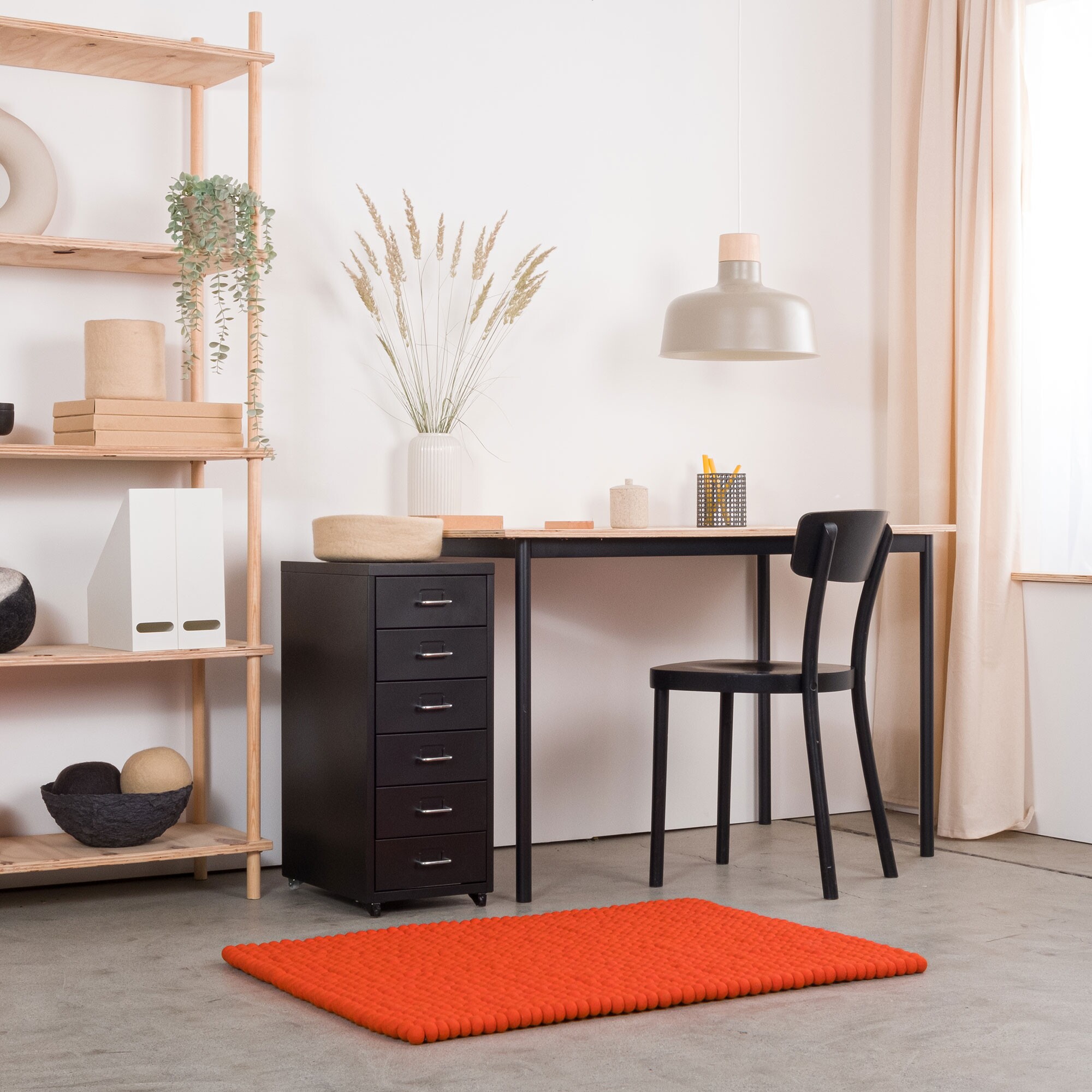 Mats Felt Ball Rug rectangular