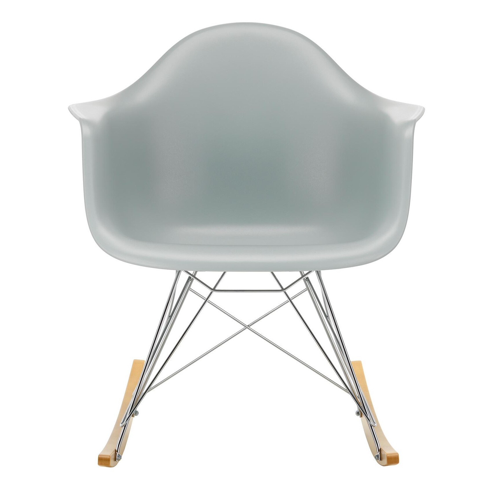 Eames Plastic Armchair RAR RE Rocking Chair Chromed