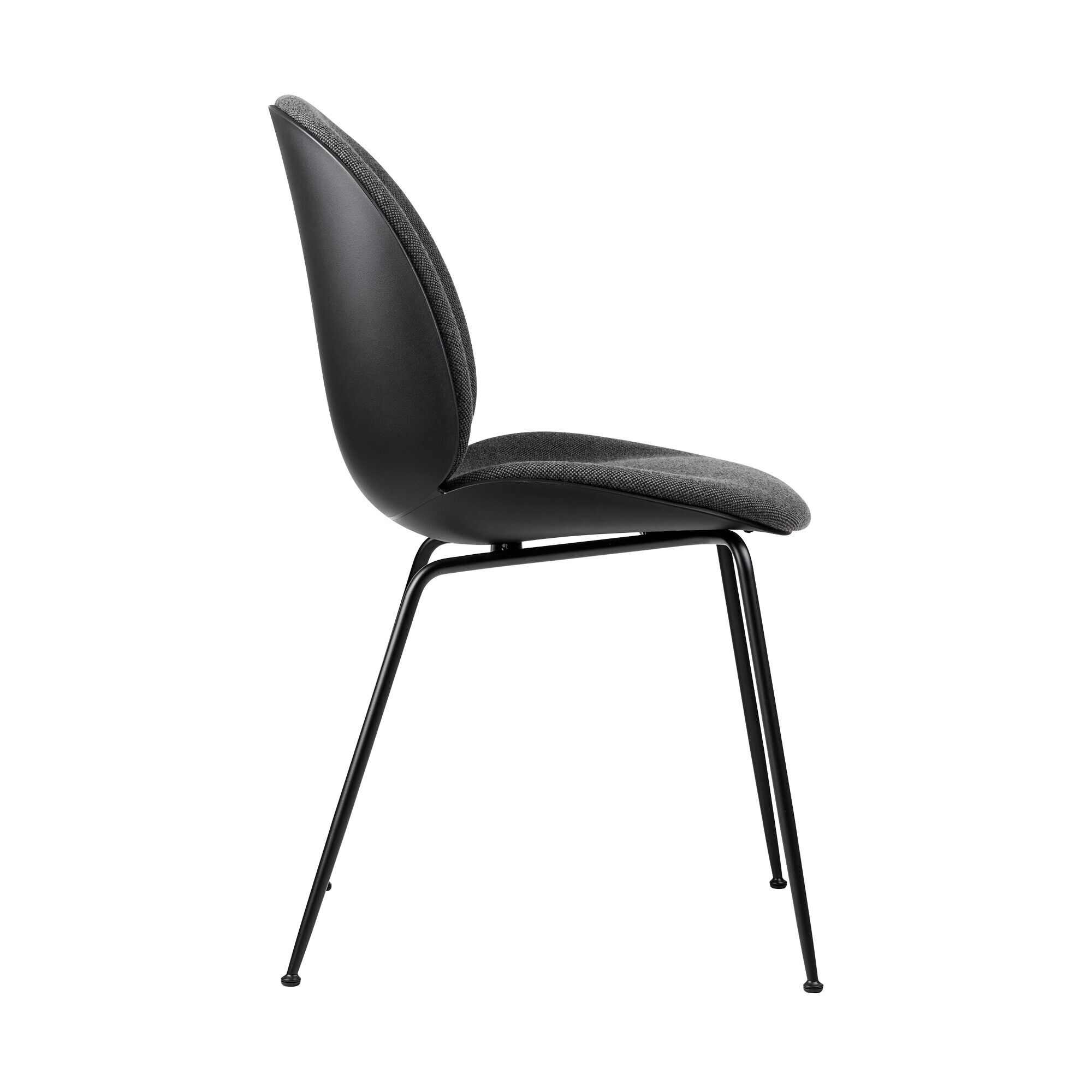 Beetle Dining Chair Front Upholstered Base Conic