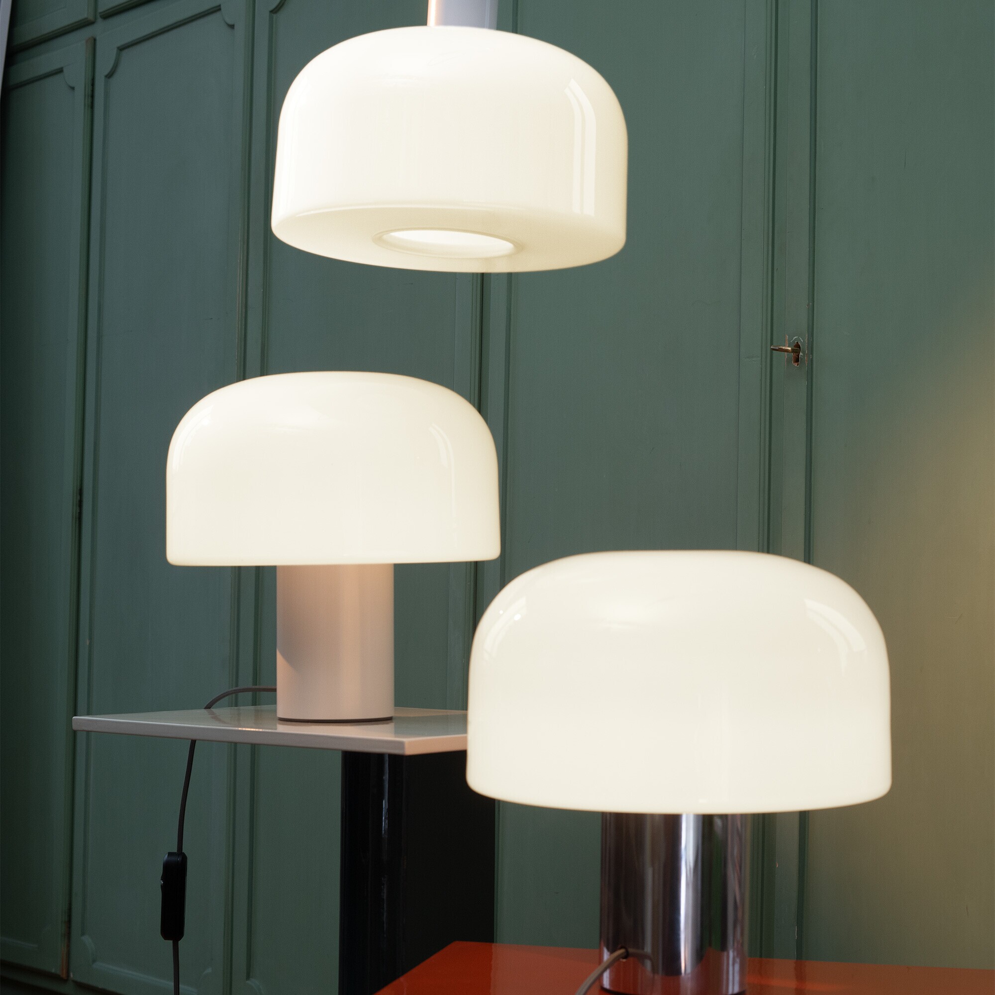 Bellhop Glass Suspension Lamp