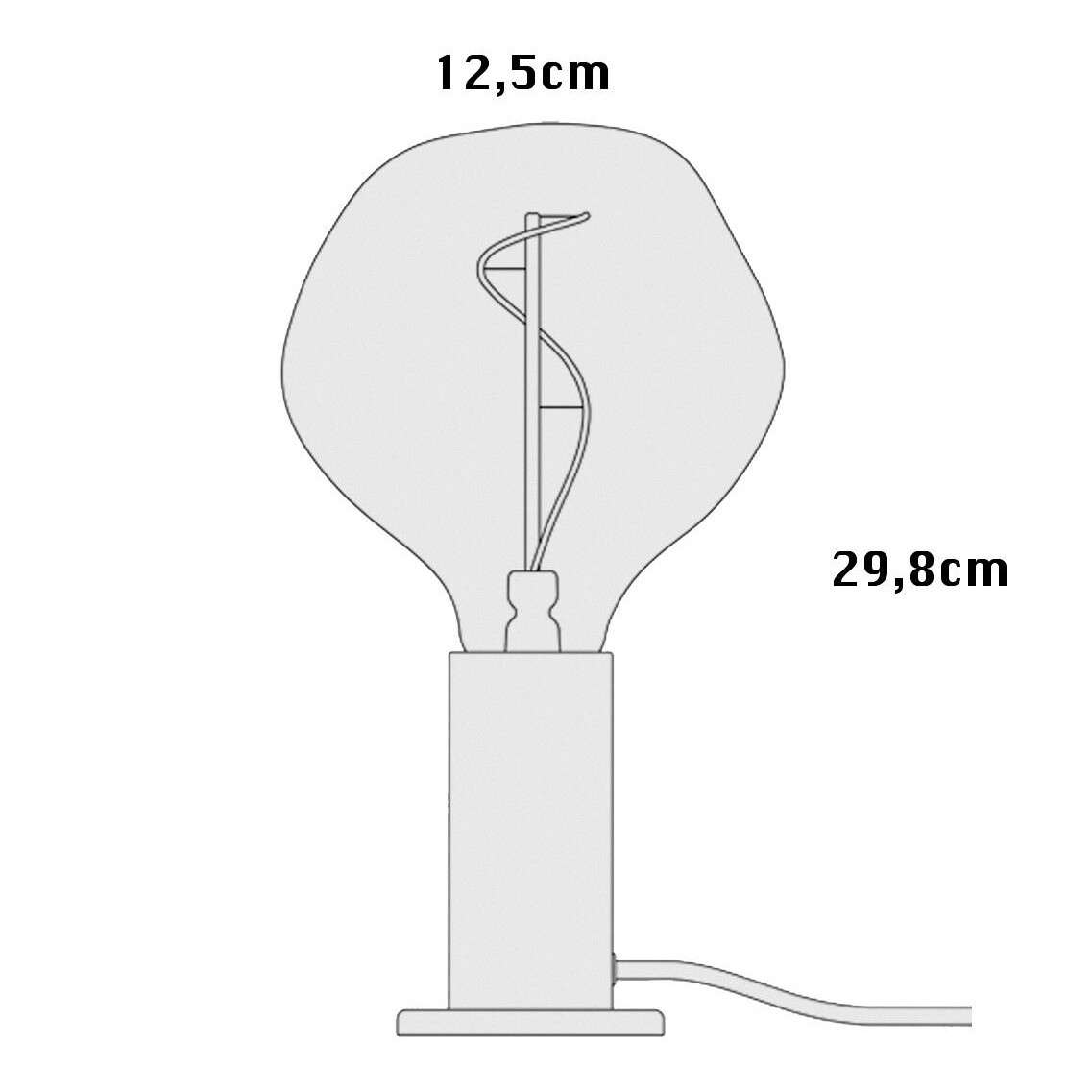 Blackened Oak Knuckle Table Lamp With Voronoi I LED E27 2W