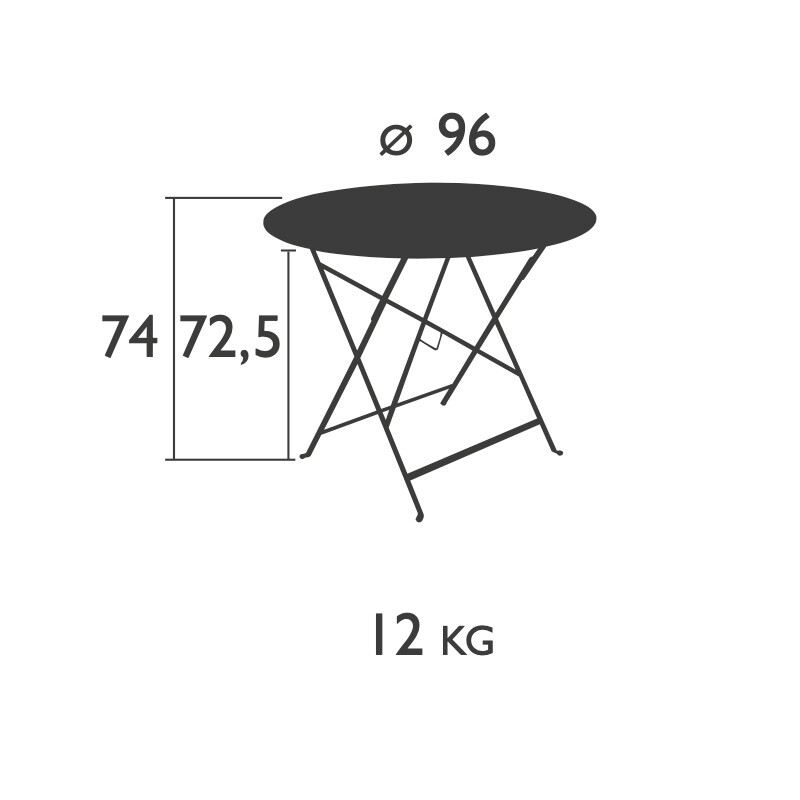 Bistro Folding Table Ø96cm