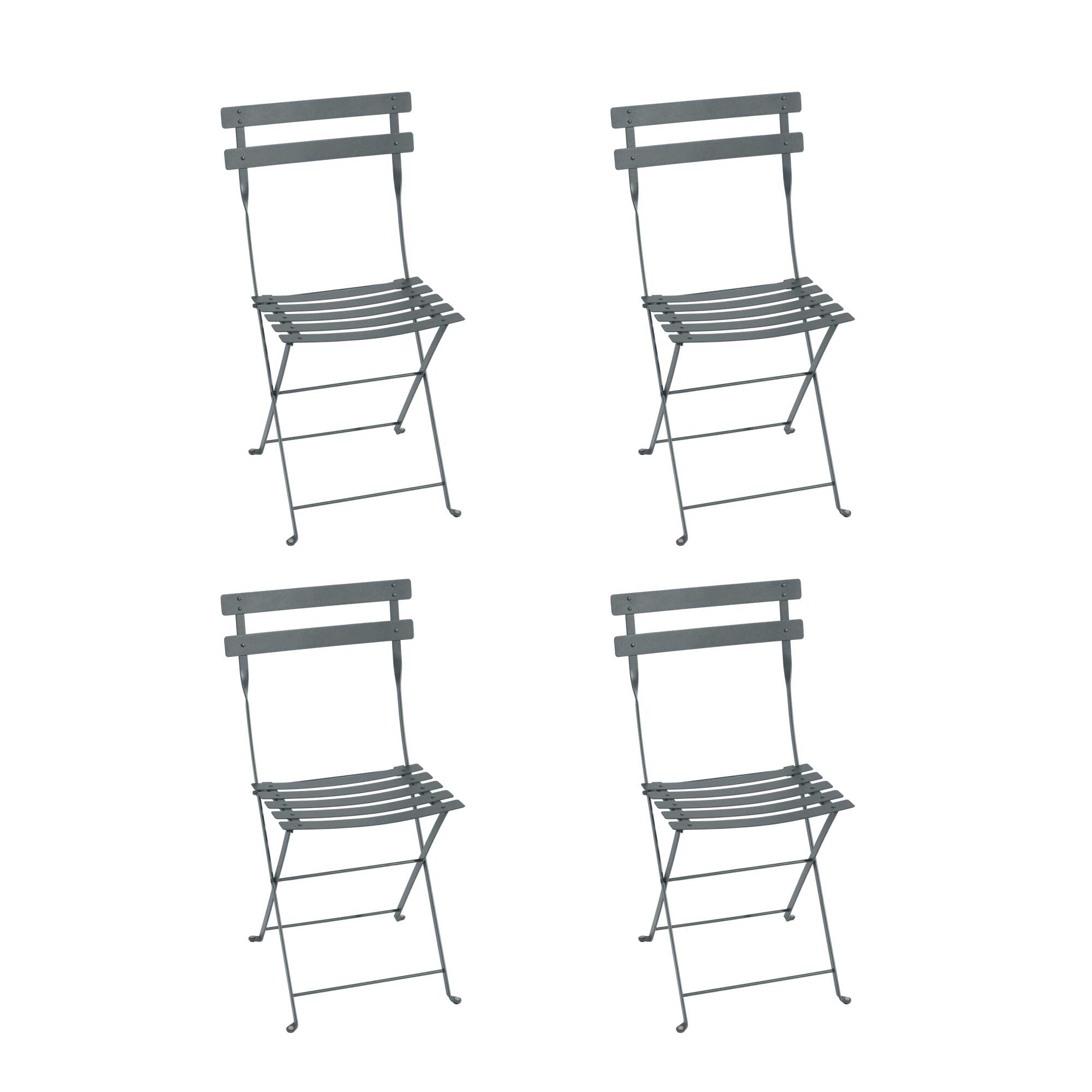 Bistro Metall Folding Chair Set of 4